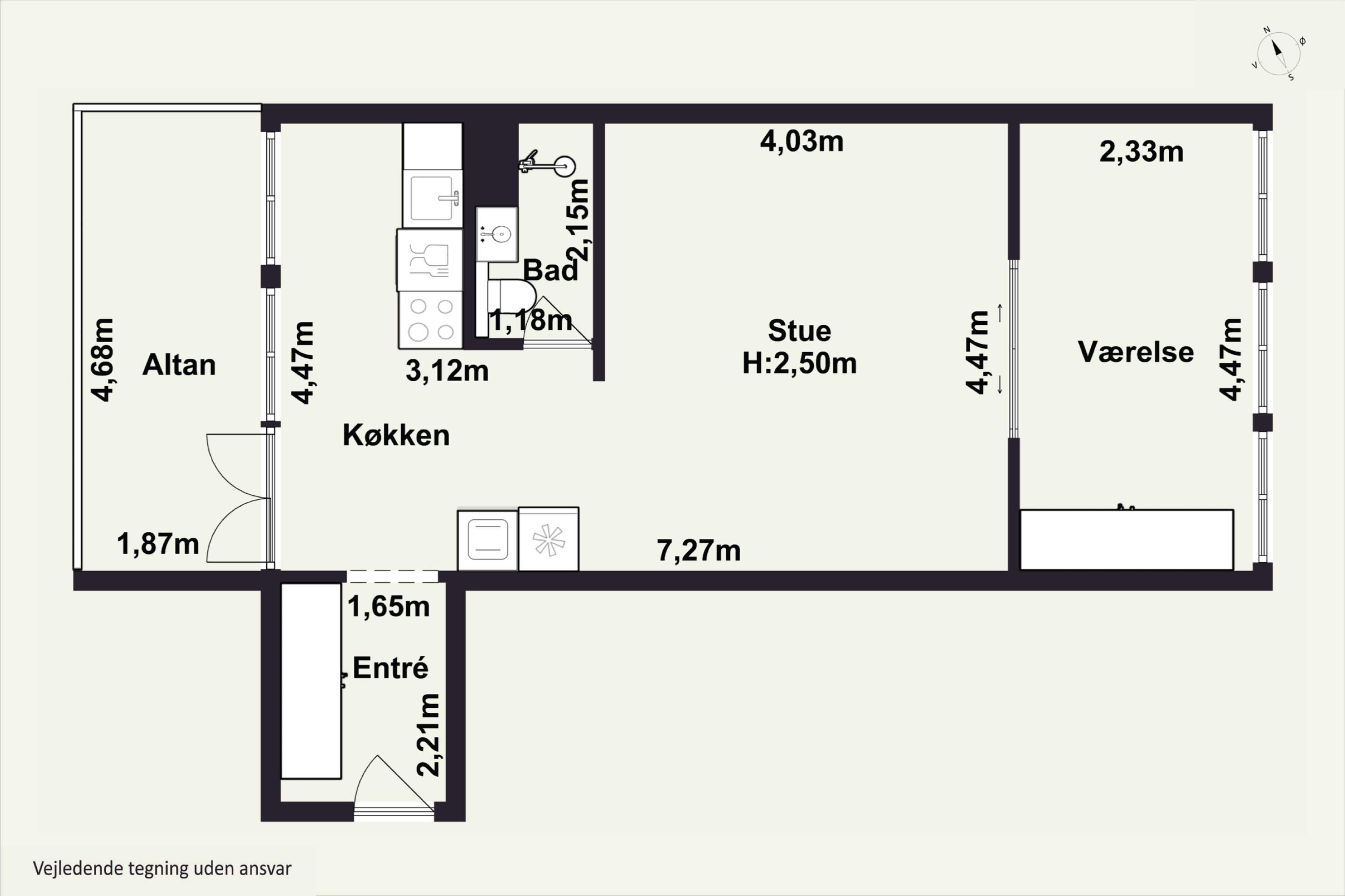 Plantegninger billede af Bergthorasgade 15, 6. 1., 2300 København S
