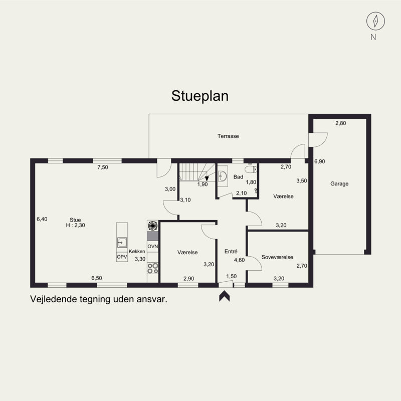 Plantegninger billede af Ribevej 31, Sdr Hygum, 6630 Rødding