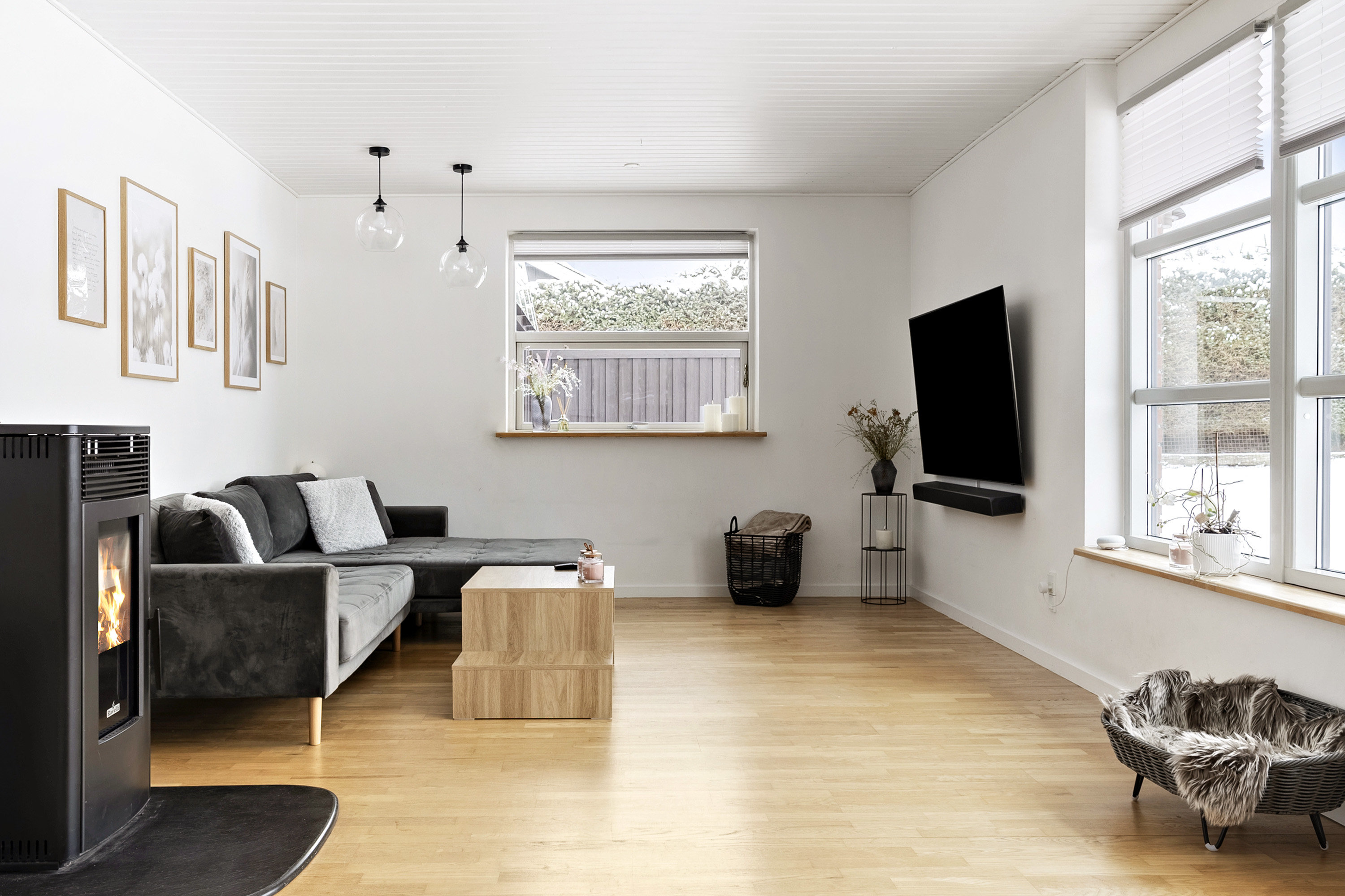 Fremhævet stue billede i fuldskærmstilstand. Billede af Kokhaven 28, Genner, 6230 Rødekro