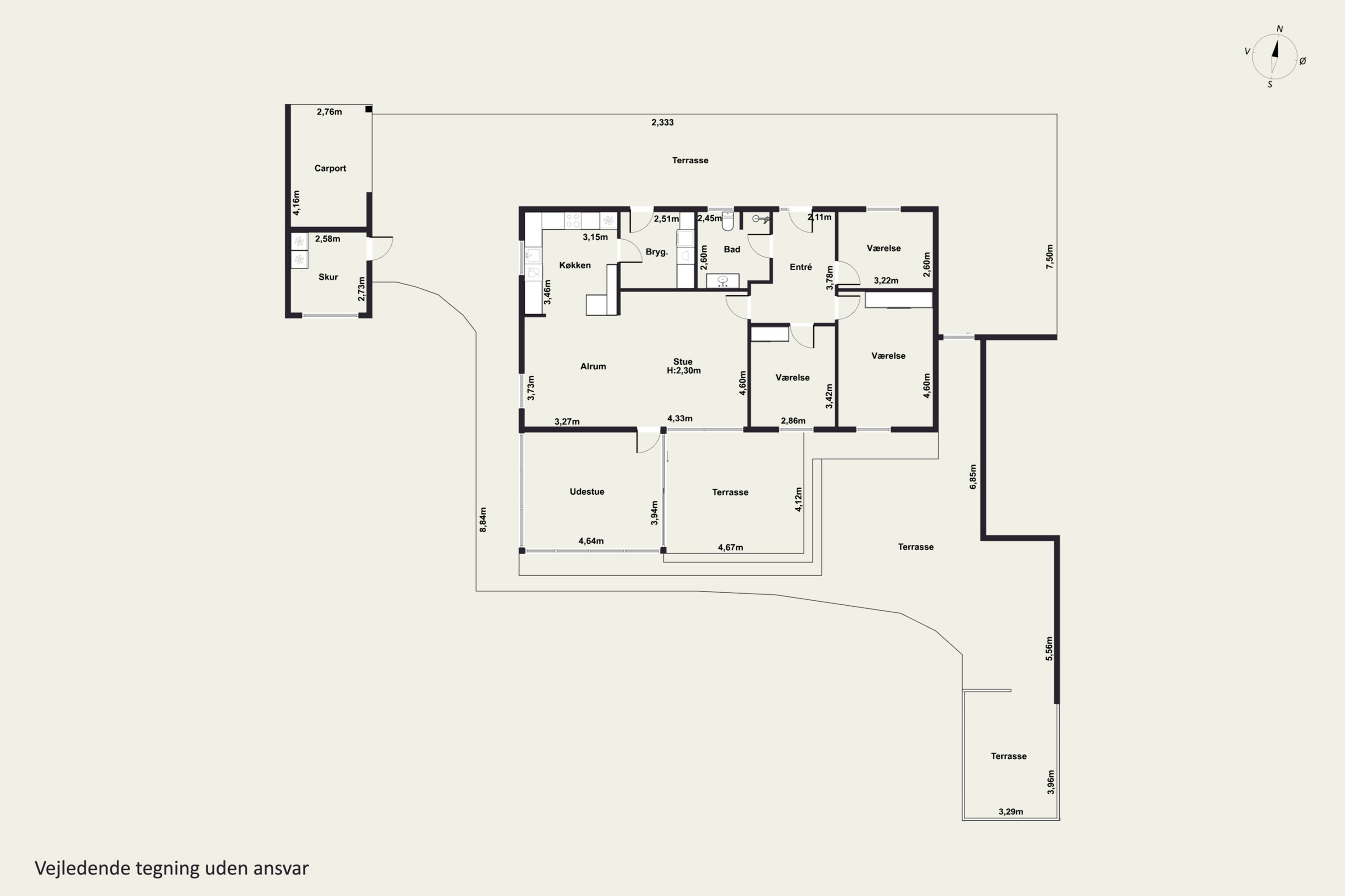 Plantegninger billede af Sandageren 44, 4700 Næstved