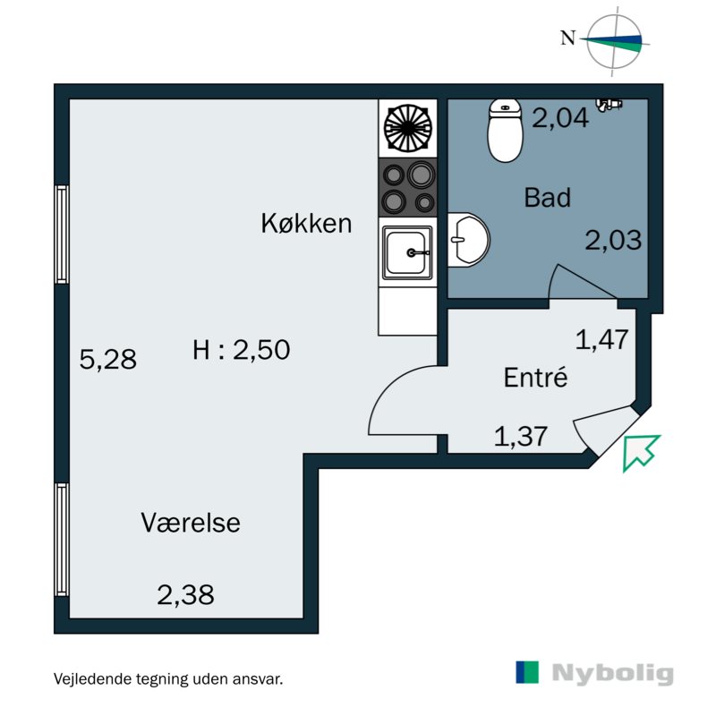 Plantegninger billede af Frederiks Allé 28, 3. l., Aarhus C, 8000 Aarhus C