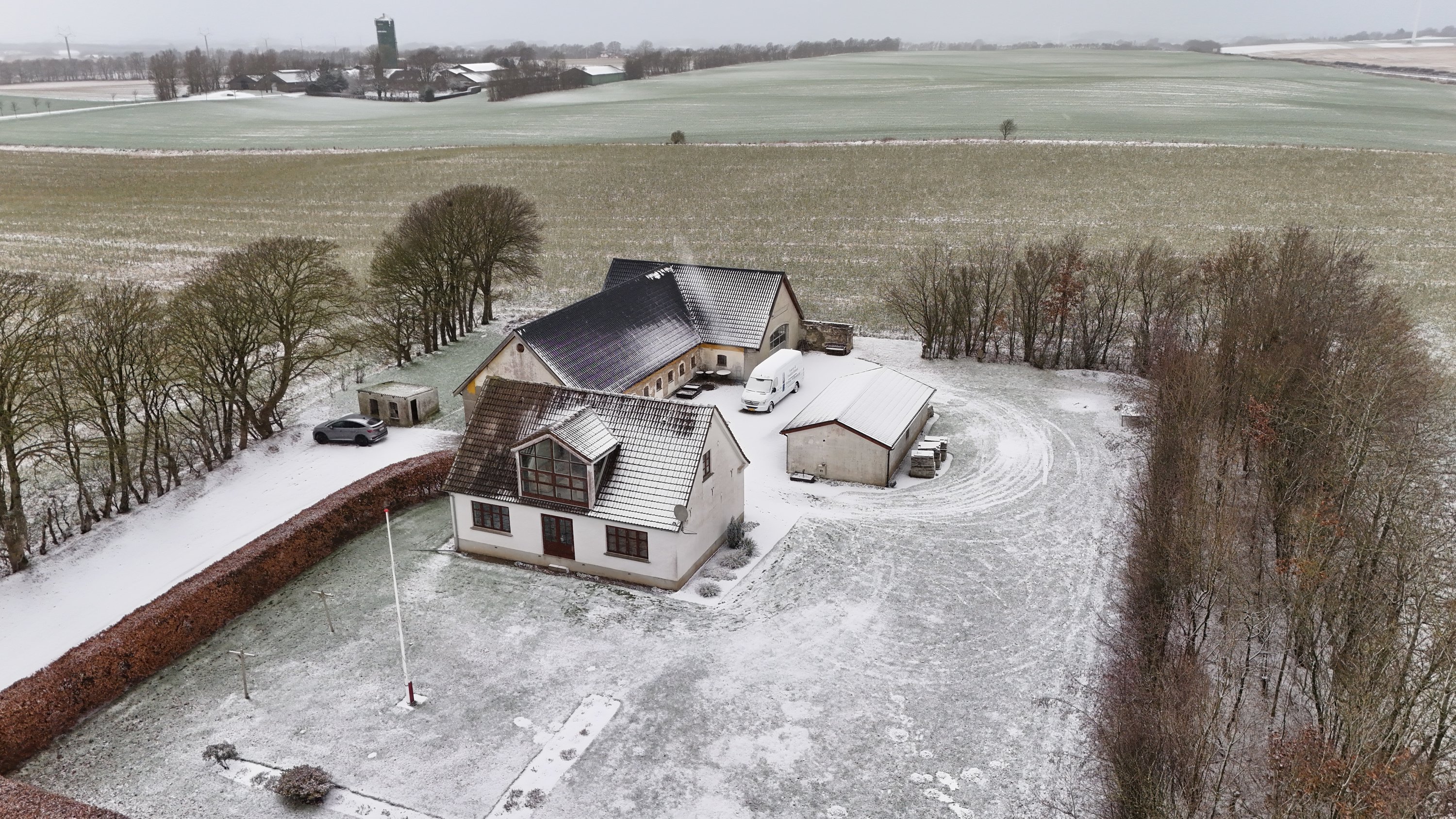 Villa: Dronefoto på Mejlbyvej 121, Mejlby, 9610 Nørager