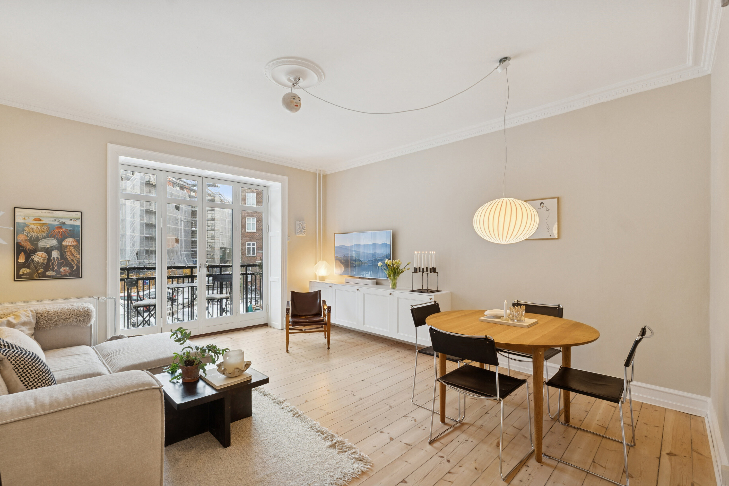 Fremhævet spisestue billede i fuldskærmstilstand. Billede af Snorresgade 6, 1. tv., 2300 København S