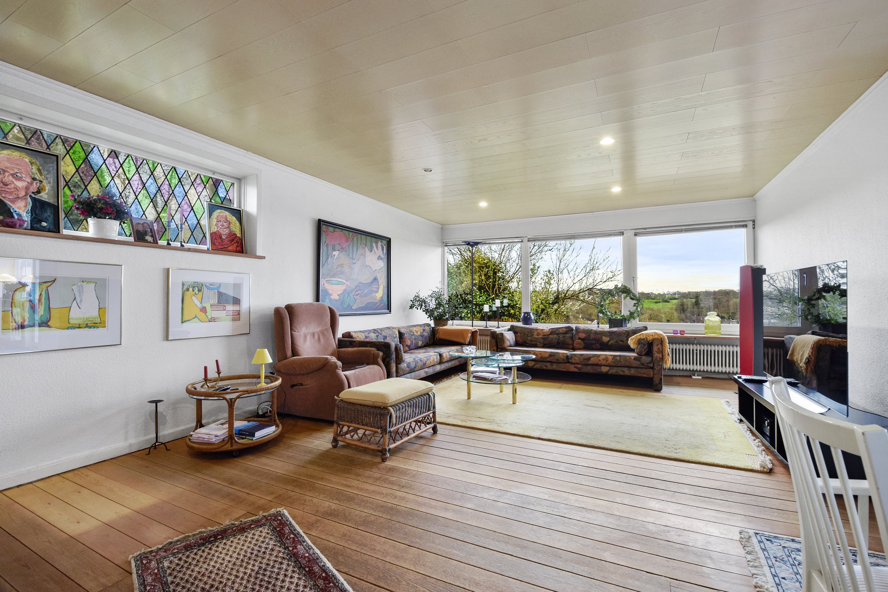 Fremhævet stue billede i fuldskærmstilstand. Billede af Skovglimt 23, 6340 Kruså