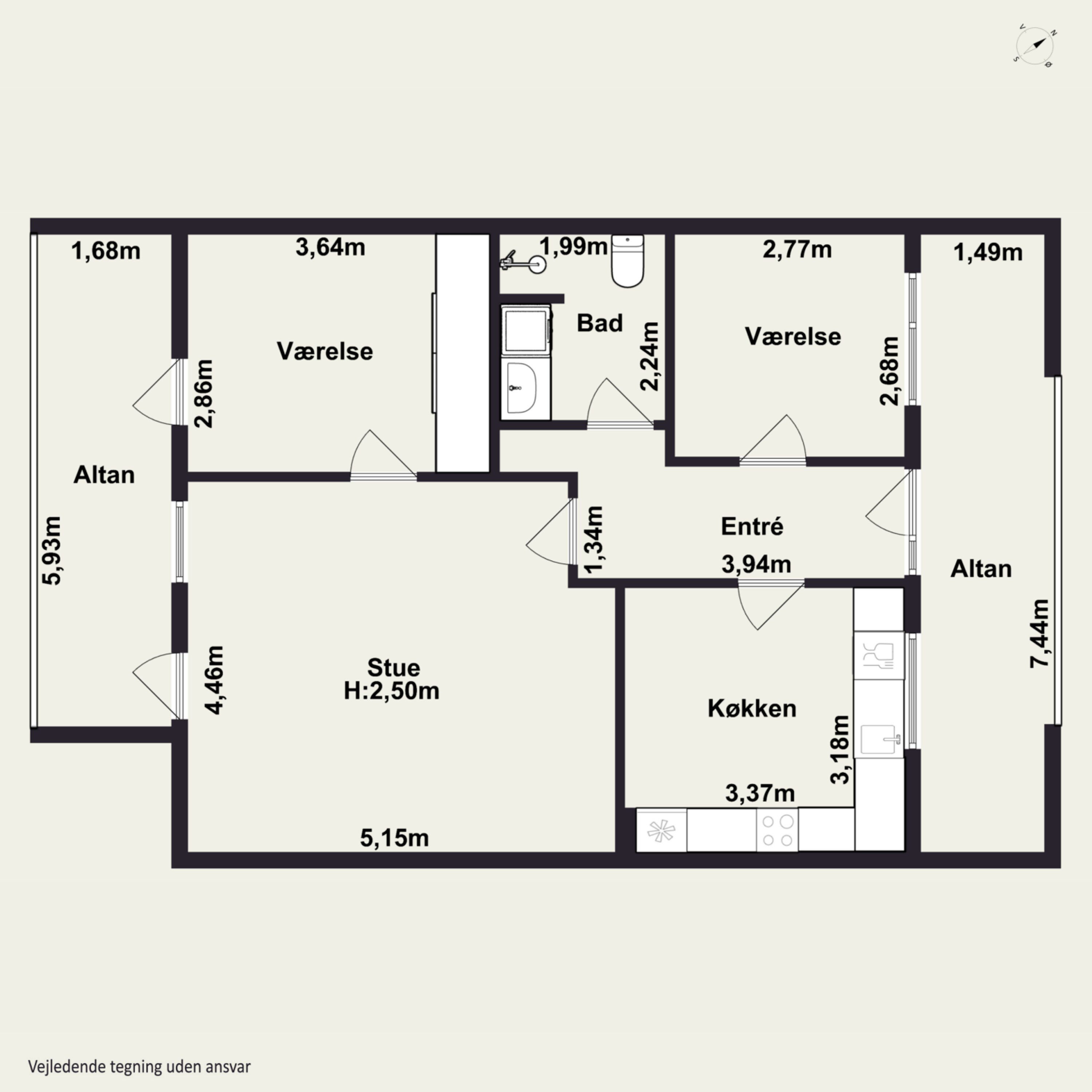 Plantegninger billede af Strøget 69, 2. 5., 7430 Ikast