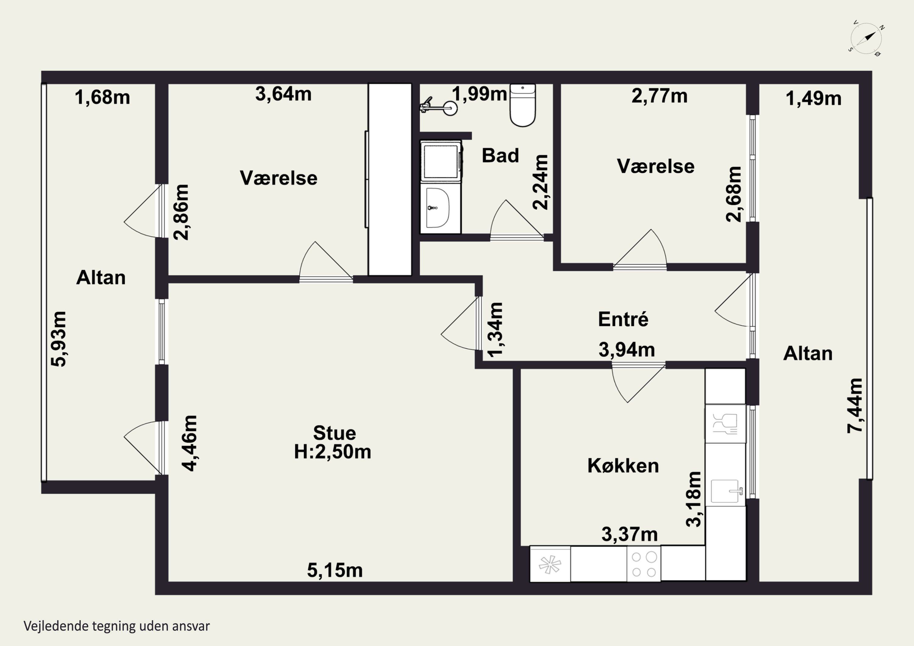 Plantegninger billede af Strøget 69, 2. 5., 7430 Ikast
