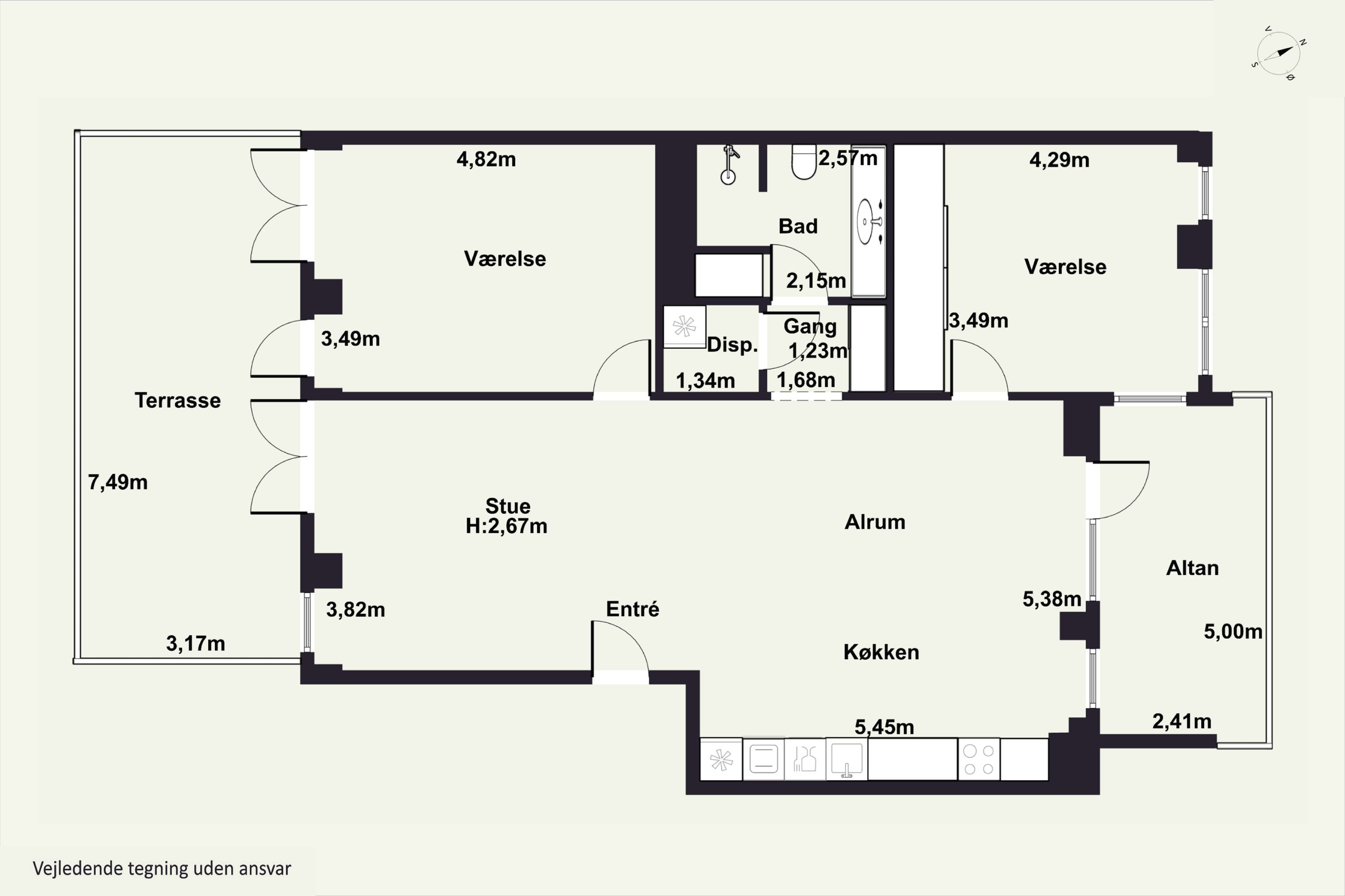 Plantegninger billede af Islands Brygge 40, 1. tv., 2300 København S