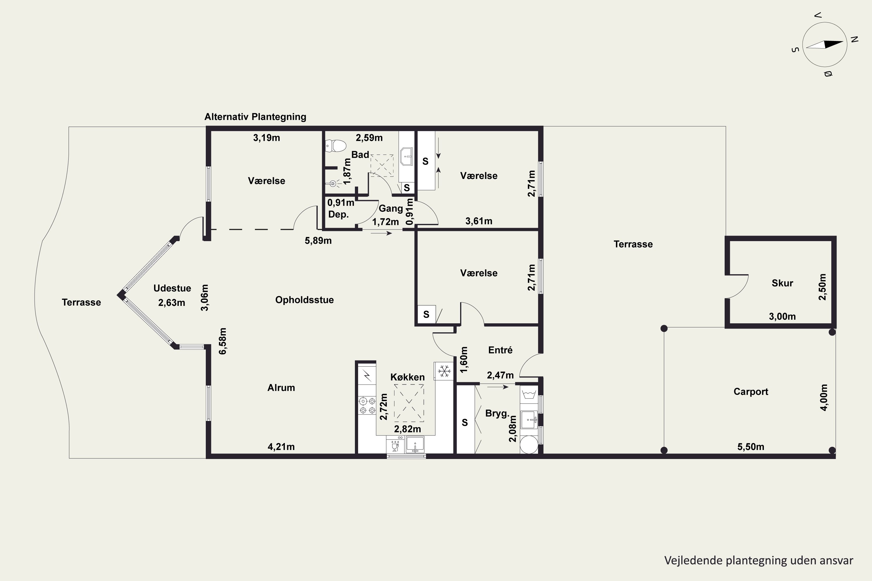 Plantegninger billede af Ledavej 3, Paderup, 8960 Randers SØ