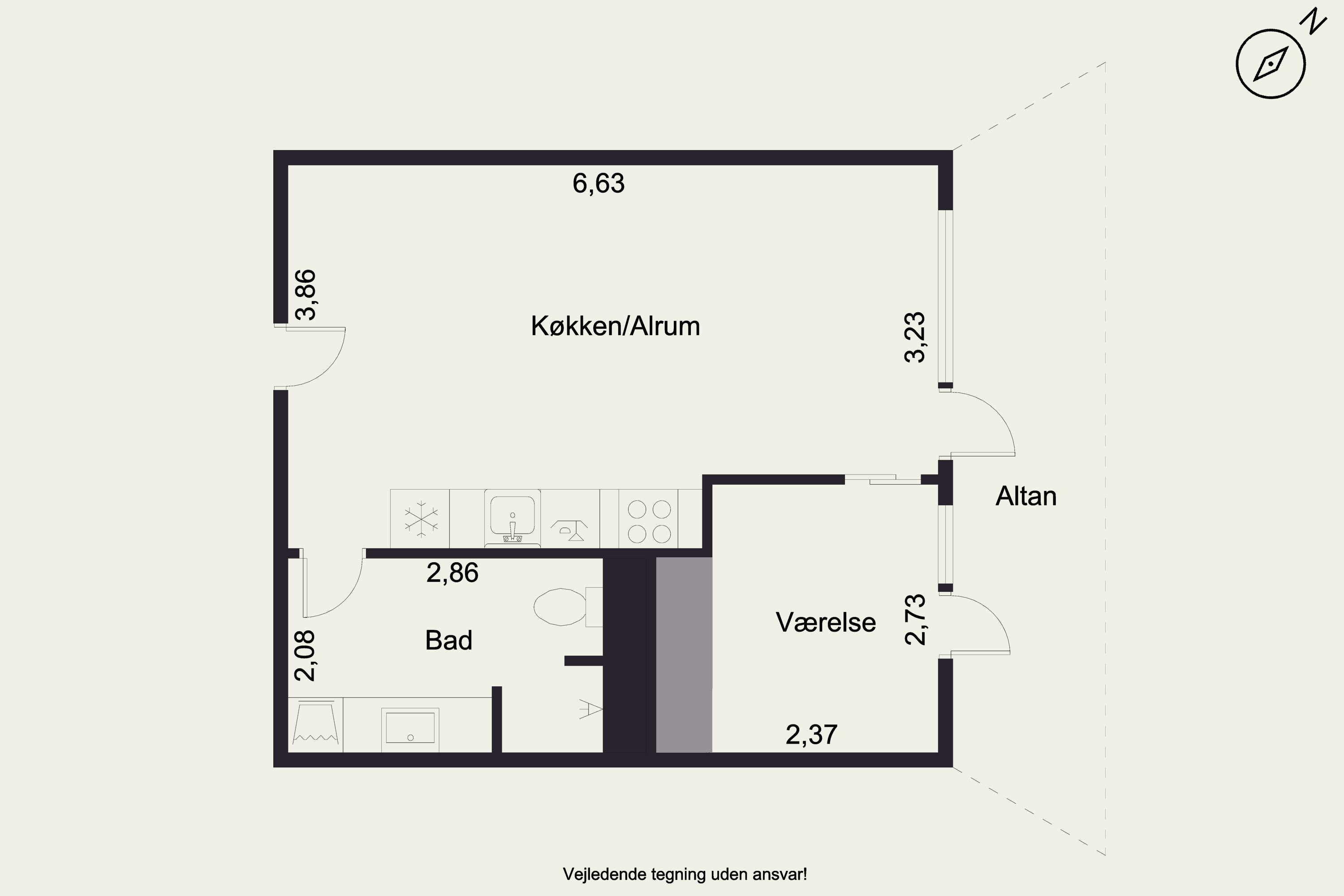 Plantegninger billede af Irma Pedersens Gade 25, 4. 3., 8000 Aarhus C