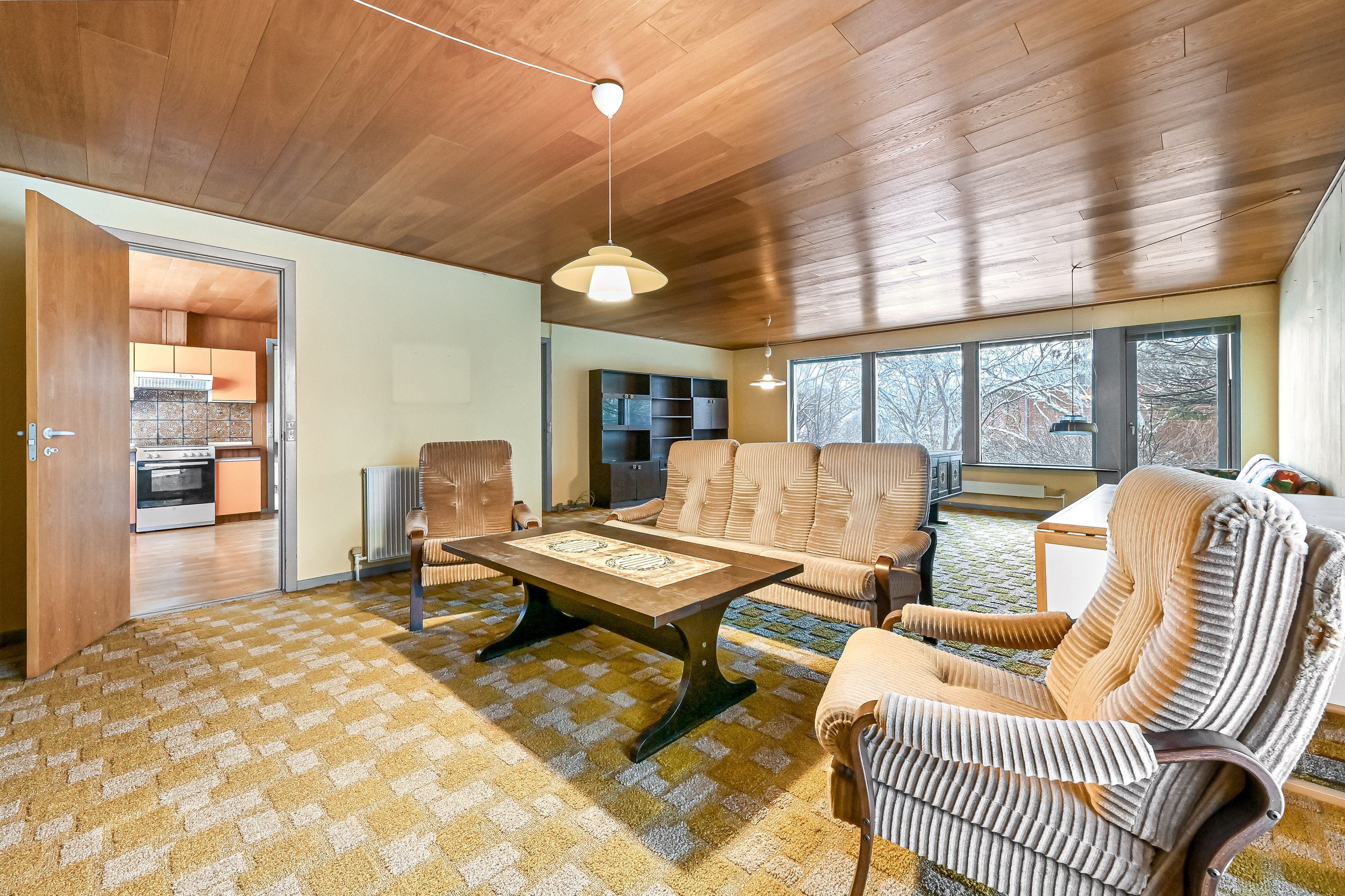 Fremhævet stue billede i fuldskærmstilstand. Billede af Gudenåvej 84, 7400 Herning