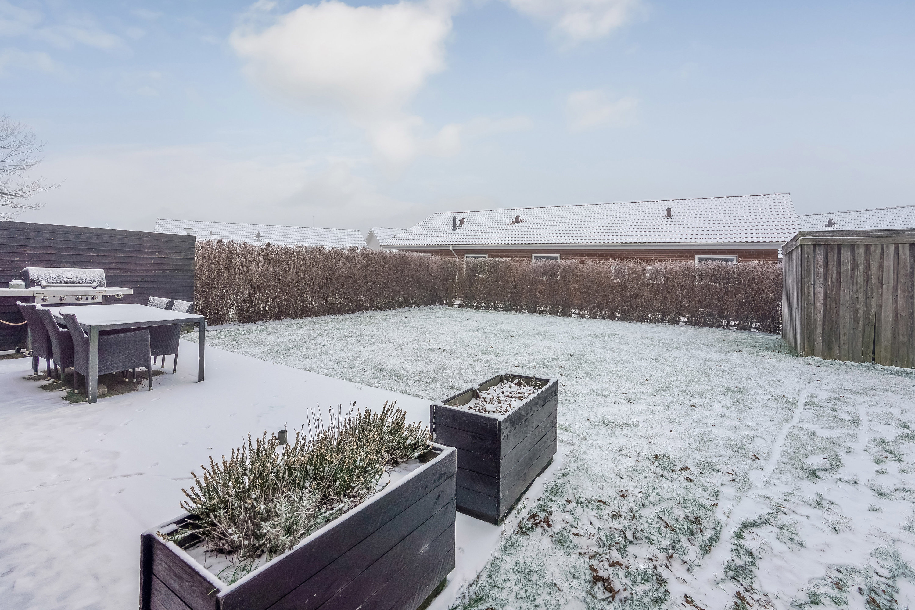 Fremhævet terrasse billede i fuldskærmstilstand. Billede af Markskellet 33, 7190 Billund