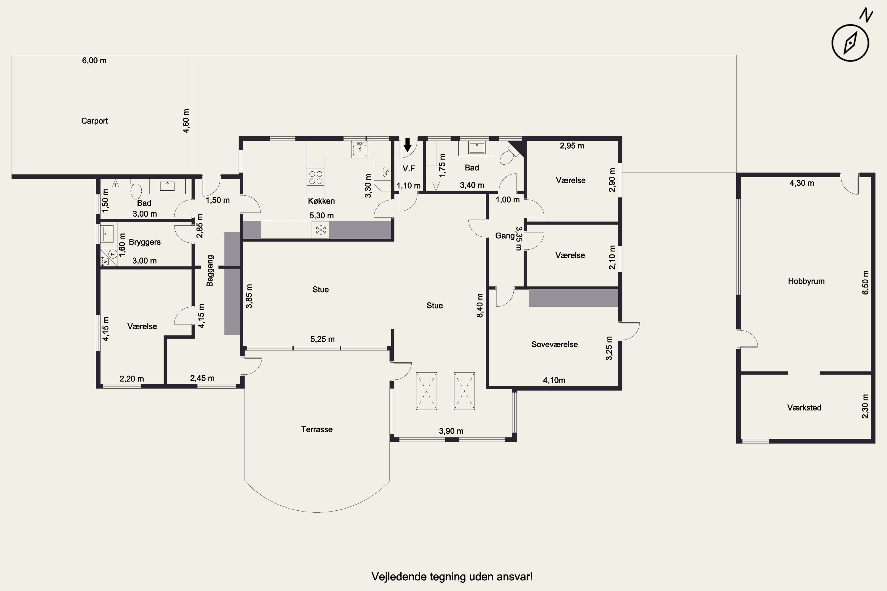 Plantegninger billede af Søbakken 5, 7620 Lemvig