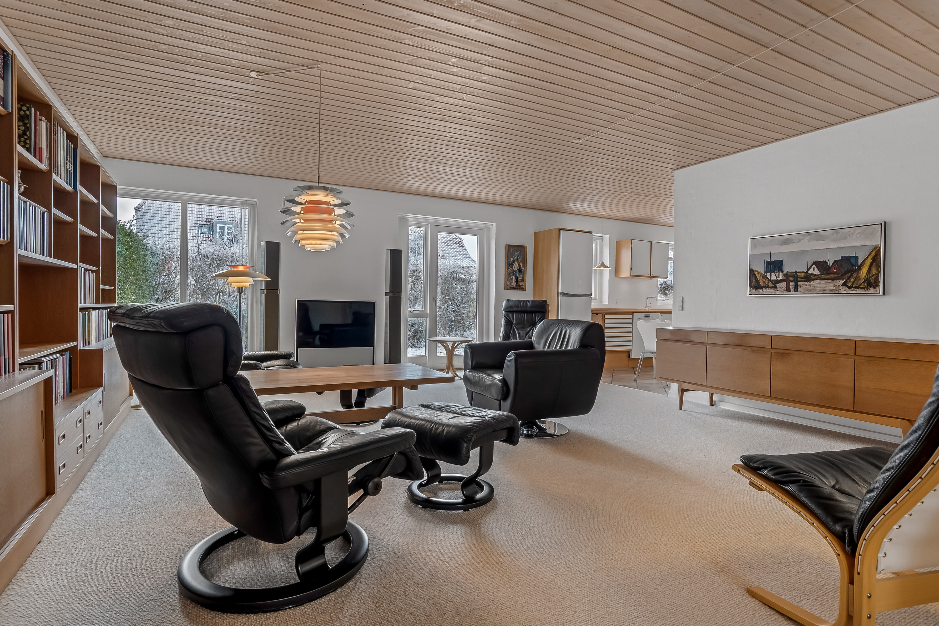 Fremhævet stue billede i fuldskærmstilstand. Billede af Møllevej 11G, 7500 Holstebro