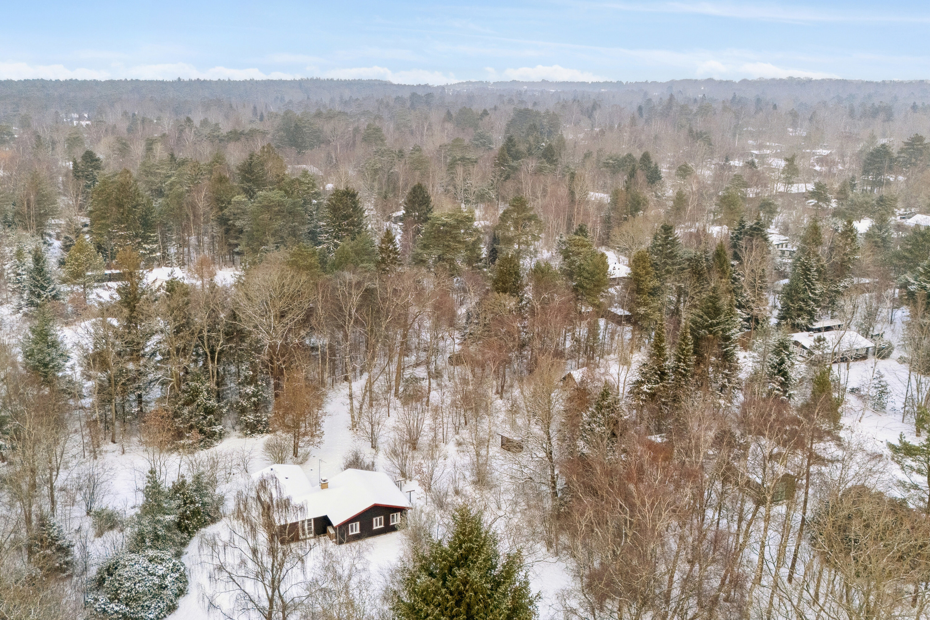 Fremhævet luftfoto billede i fuldskærmstilstand. Billede af Mejsevænget 1, 4581 Rørvig