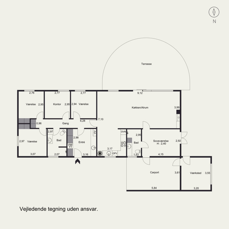 Plantegninger billede af Ølunden 17, 5330 Munkebo