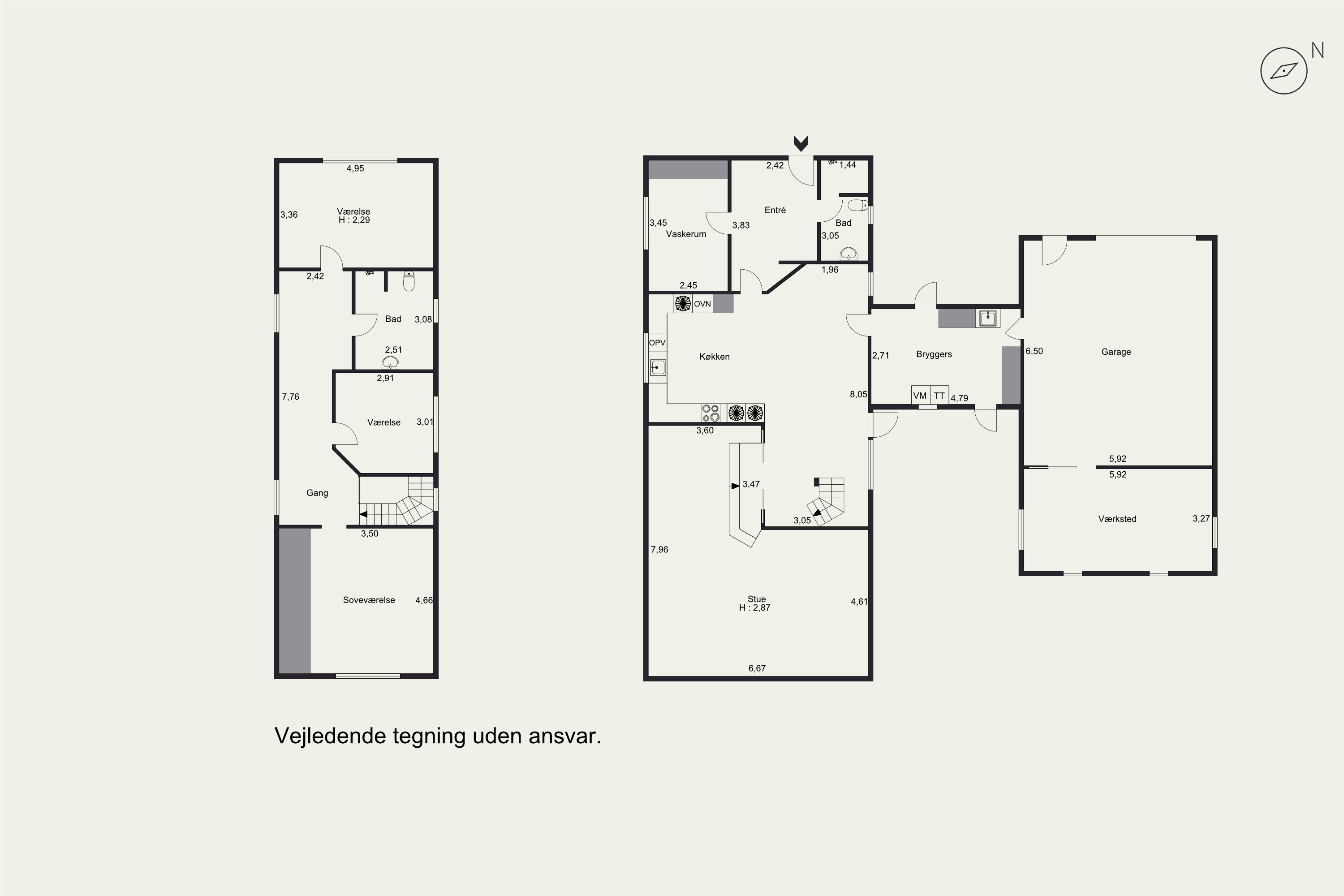 Plantegninger billede af Tværvej 4, 8783 Hornsyld