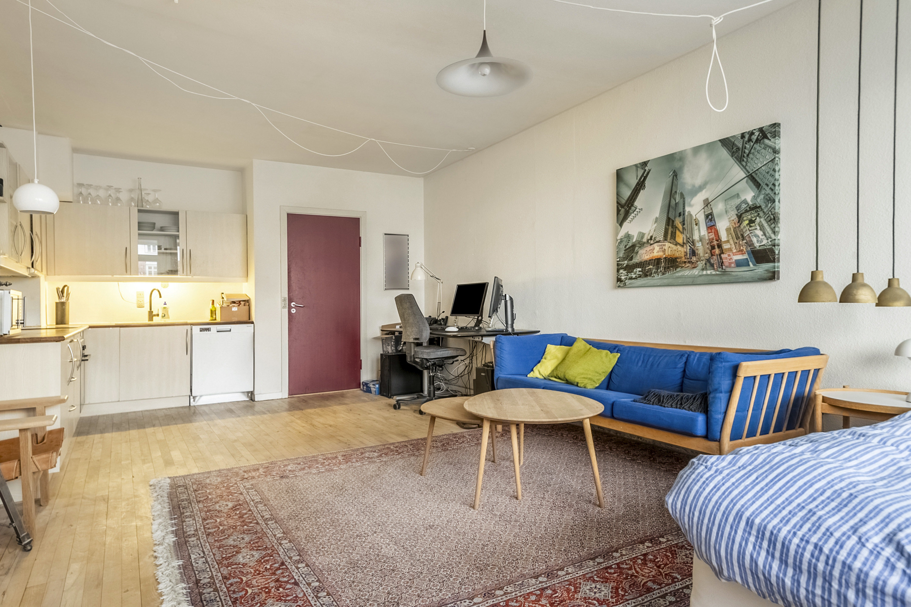 Fremhævet stue billede i fuldskærmstilstand. Billede af Edouard Suensons Gade 4, 3. b., Trøjborg , 8200 Aarhus N