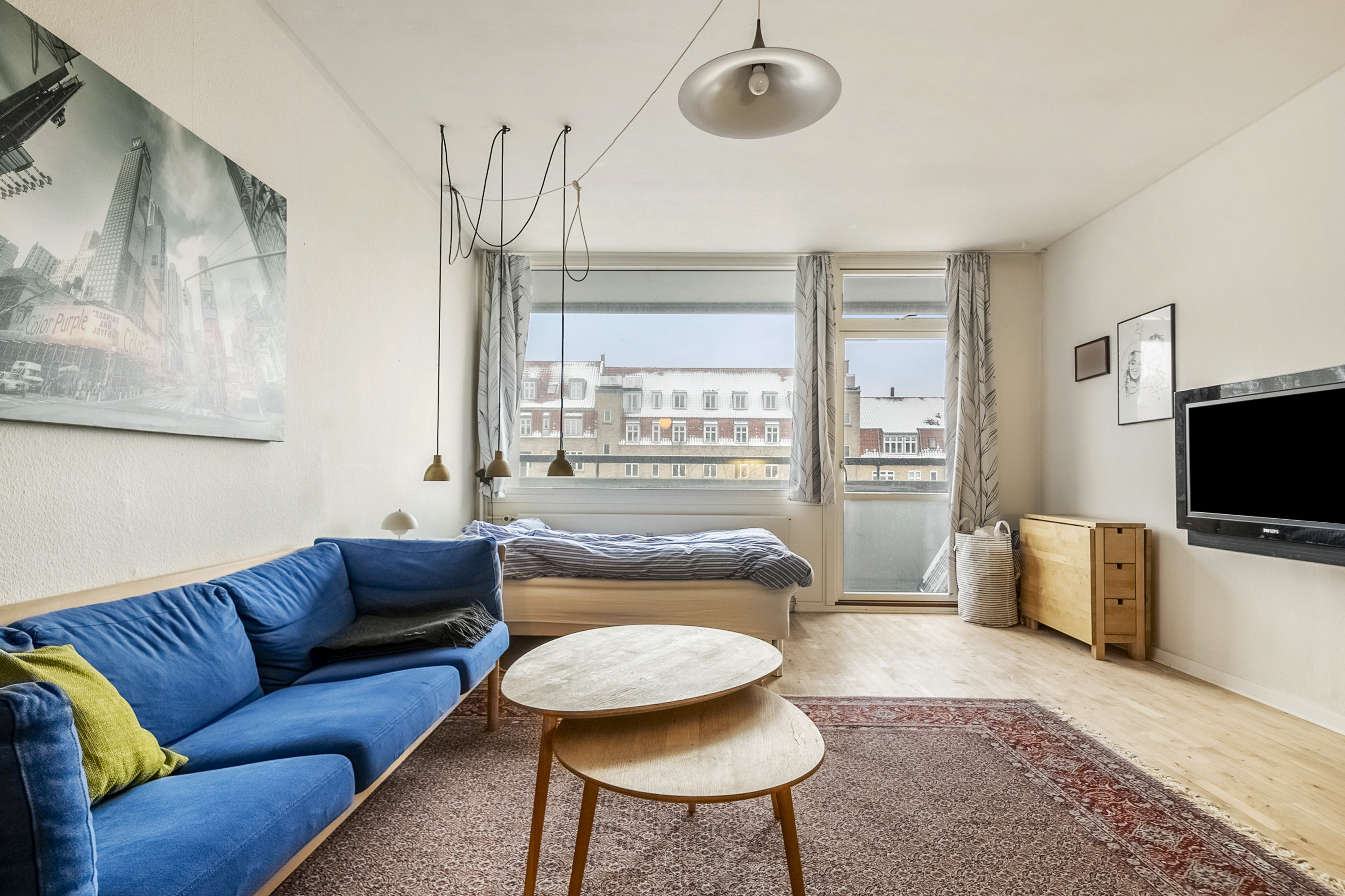 Fremhævet stue billede i fuldskærmstilstand. Billede af Edouard Suensons Gade 4, 3. b., Trøjborg , 8200 Aarhus N