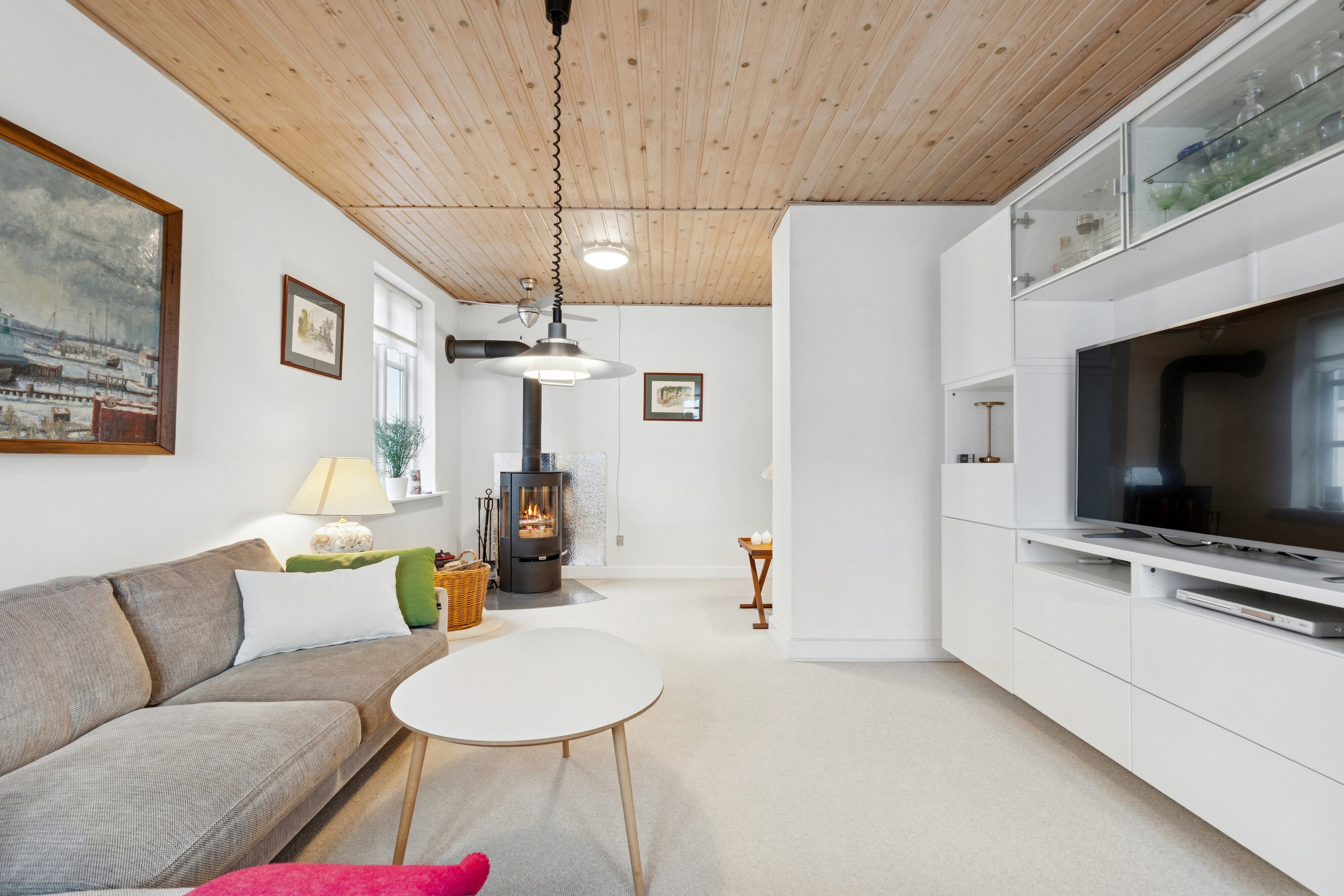 Fremhævet stue billede i fuldskærmstilstand. Billede af Strandhuse 44, 5600 Faaborg