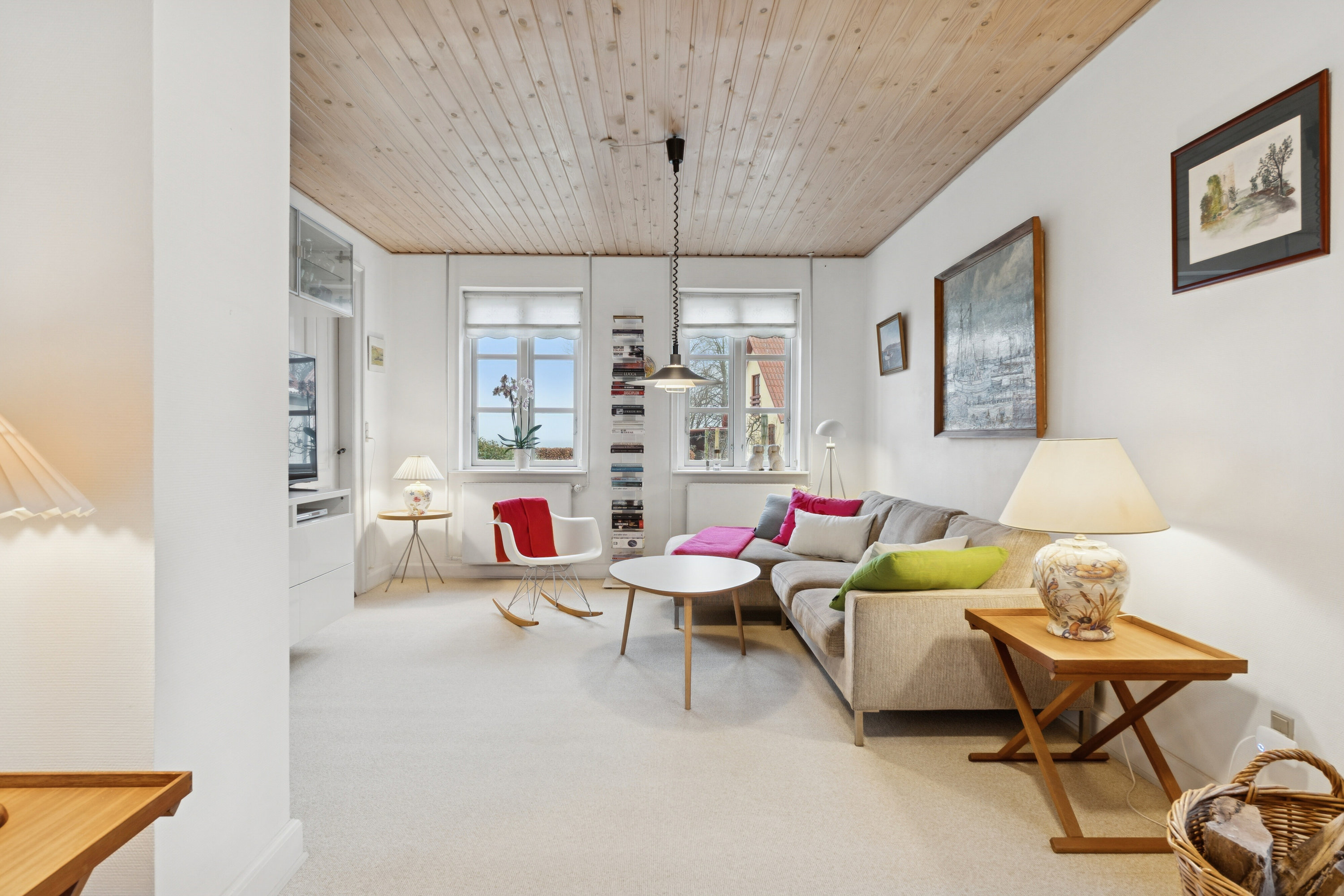 Fremhævet stue billede i fuldskærmstilstand. Billede af Strandhuse 44, 5600 Faaborg