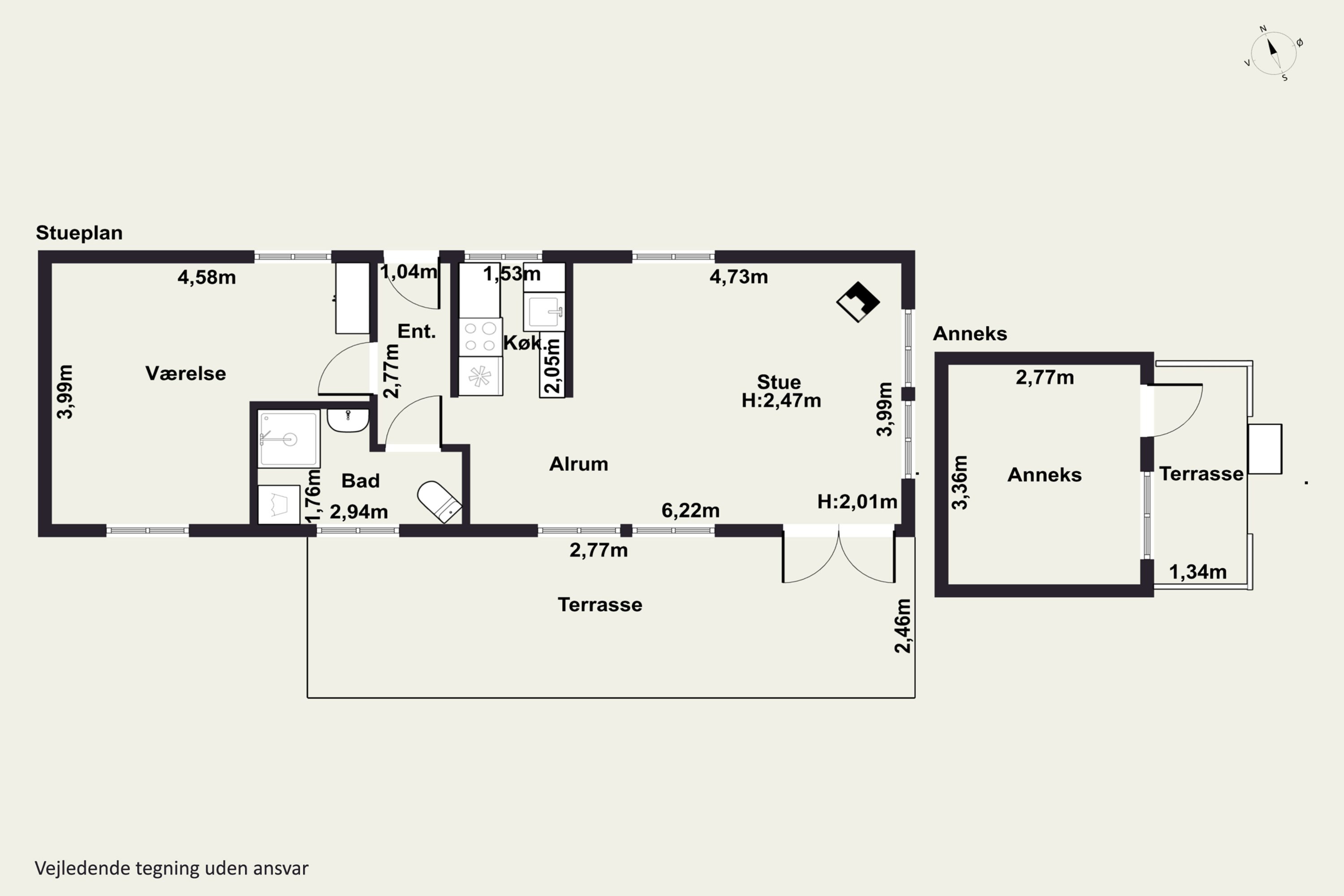 Plantegninger billede af Møllebakken 30, 4793 Bogø By