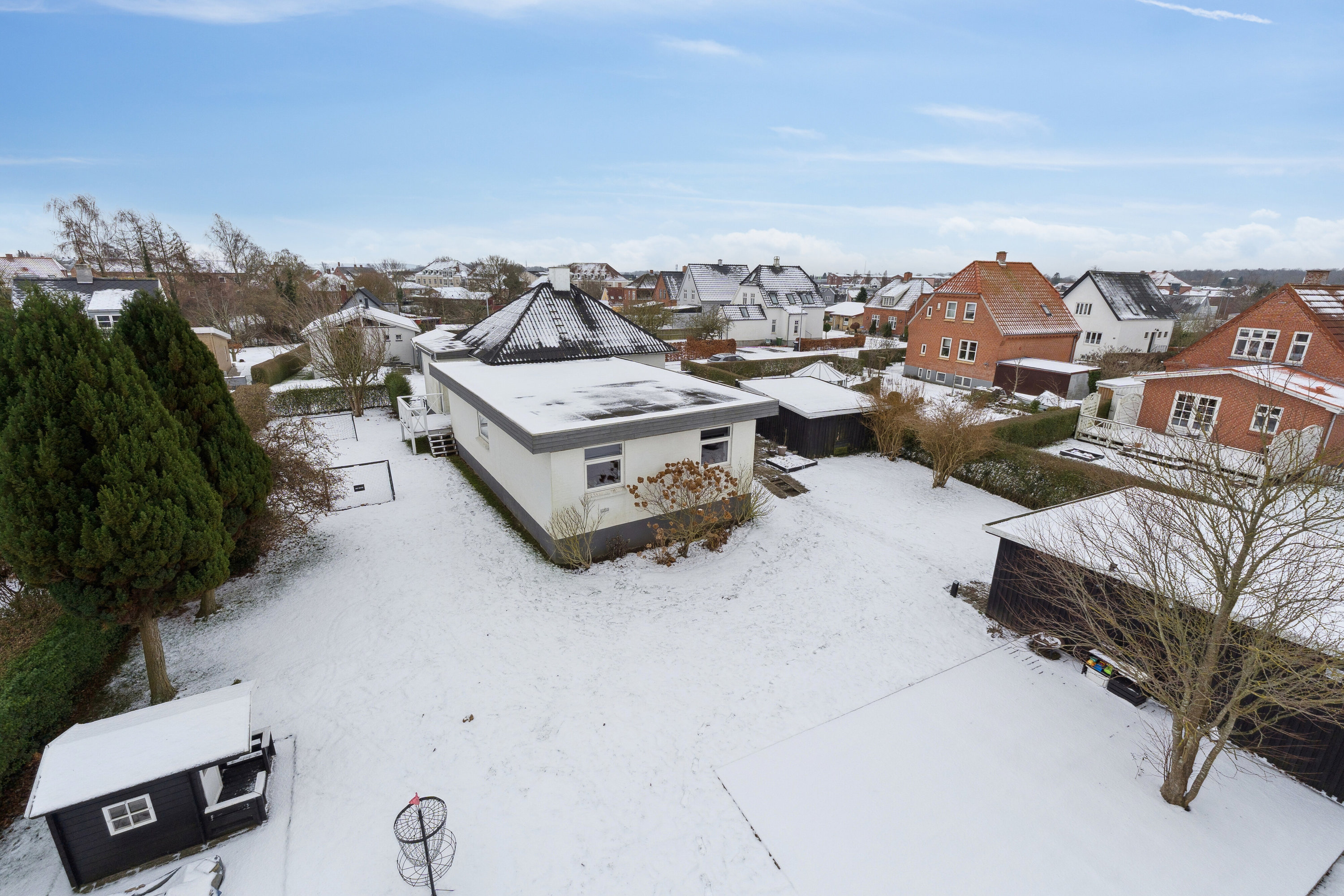 Fremhævet luftfoto billede i fuldskærmstilstand. Billede af Margrethelundsvej 1, 5700 Svendborg