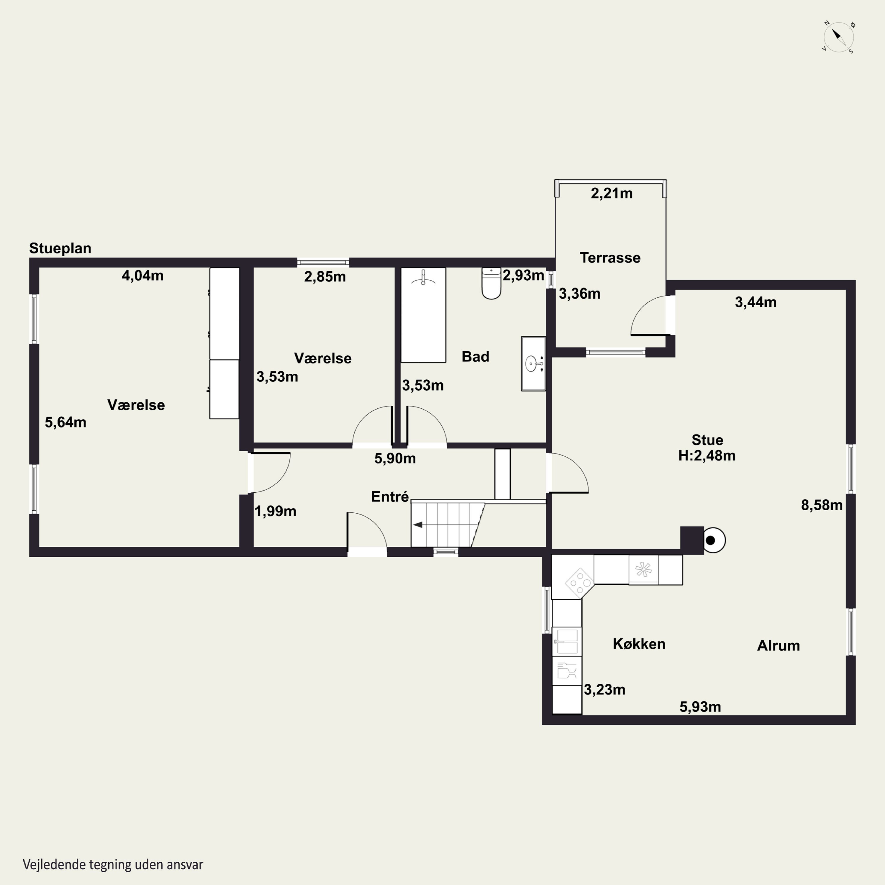 Plantegninger billede af Margrethelundsvej 1, 5700 Svendborg