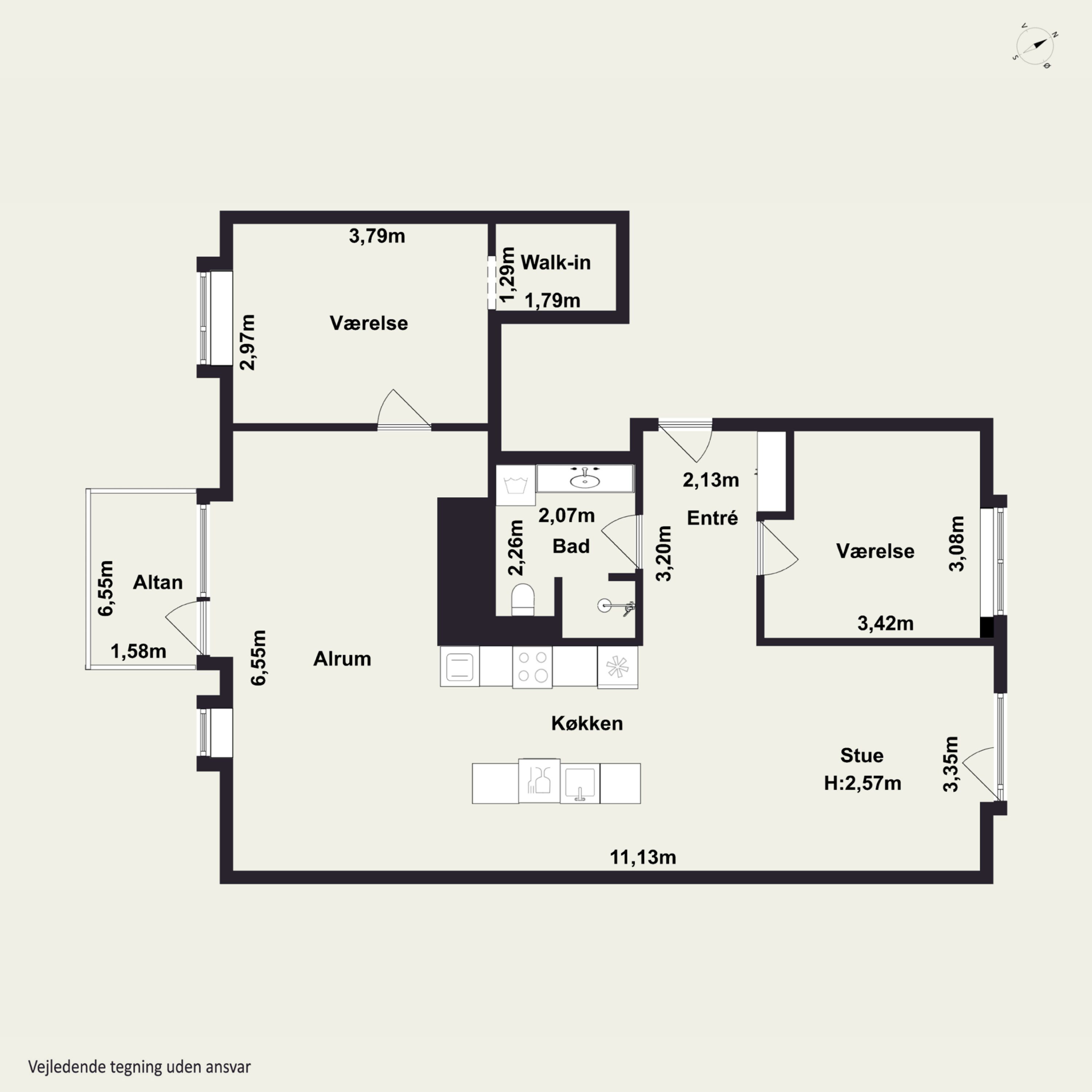 Plantegninger billede af Plantagevej 49, 1. tv., 2610 Rødovre