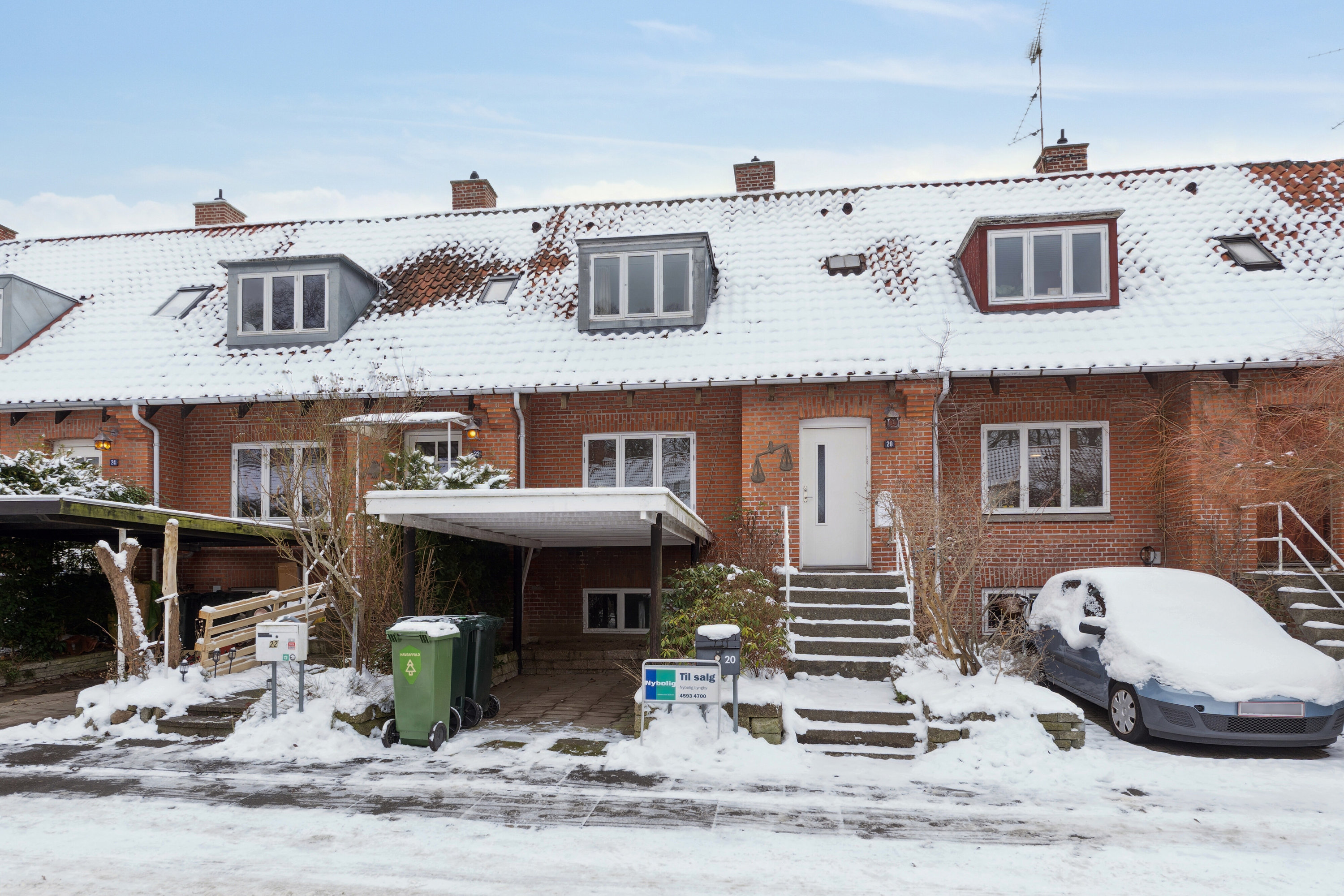 Rækkehus: Set fra vejen på Lyngtoften 20, 2800 Kongens Lyngby