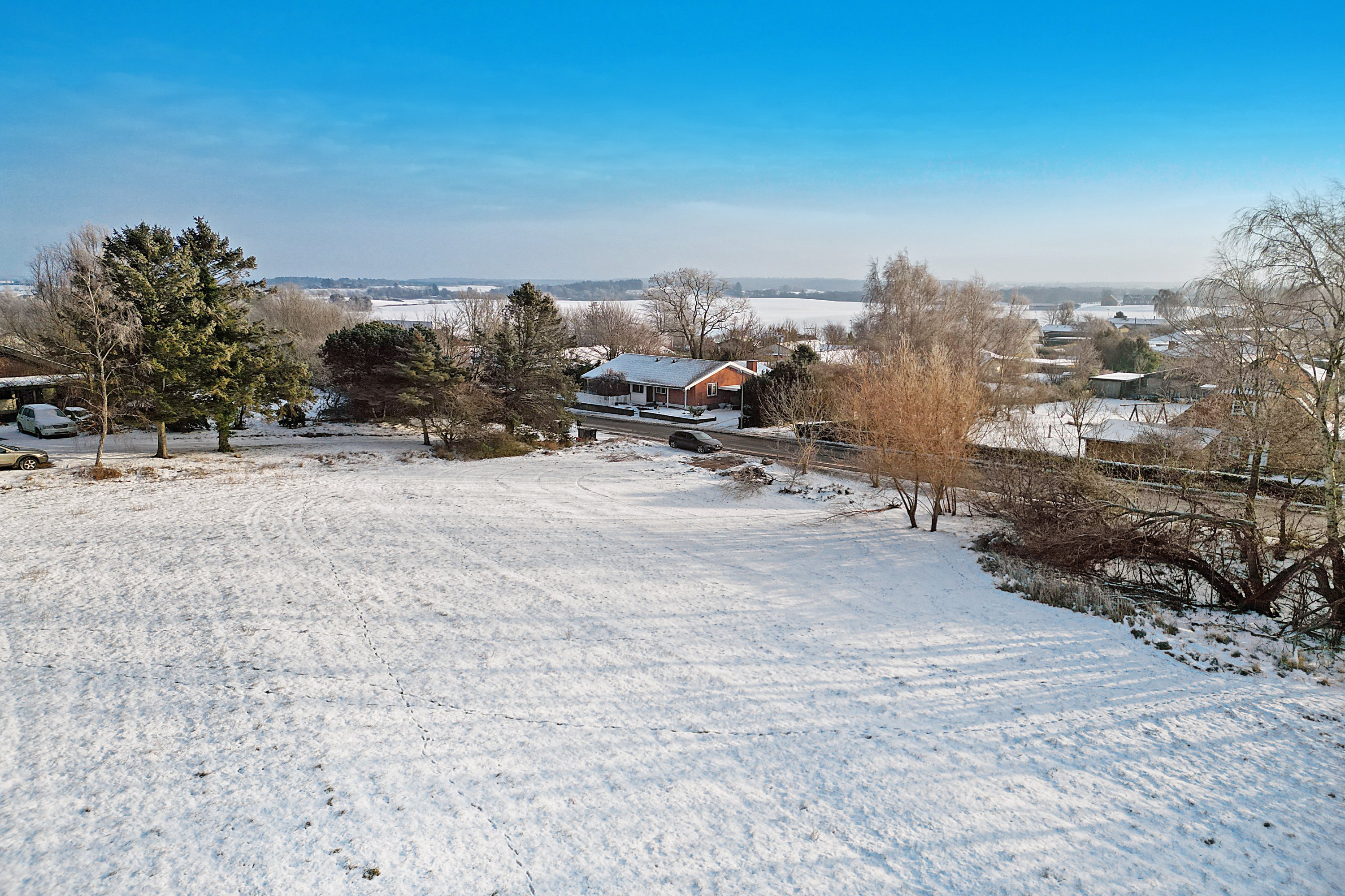 Miniaturebillede 1: luftfoto. Billede af Kirkevej 7, Blistrup, 3230 Græsted