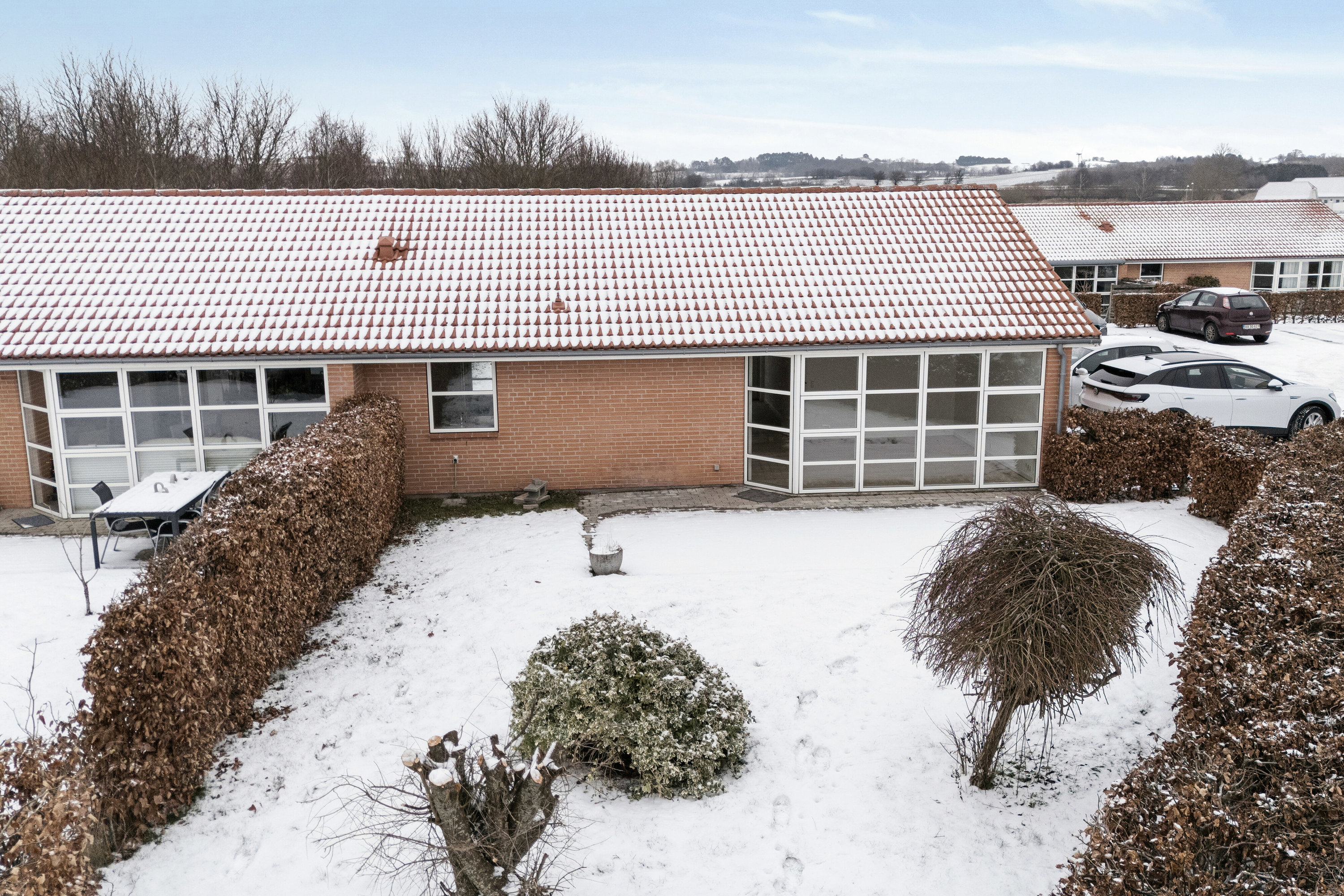 Fremhævet luftfoto billede i fuldskærmstilstand. Billede af Blomstervænget 86, 4550 Asnæs