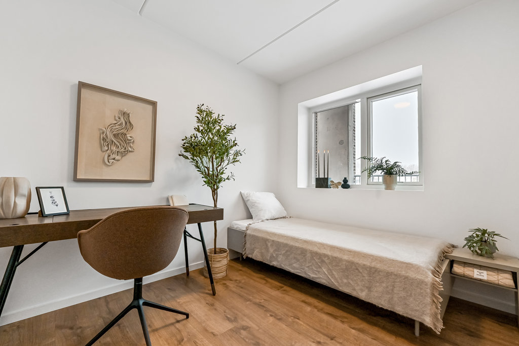 Fremhævet  billede i fuldskærmstilstand. Billede af Kløverparken 2, 1. F., Snejbjerg, 7400 Herning