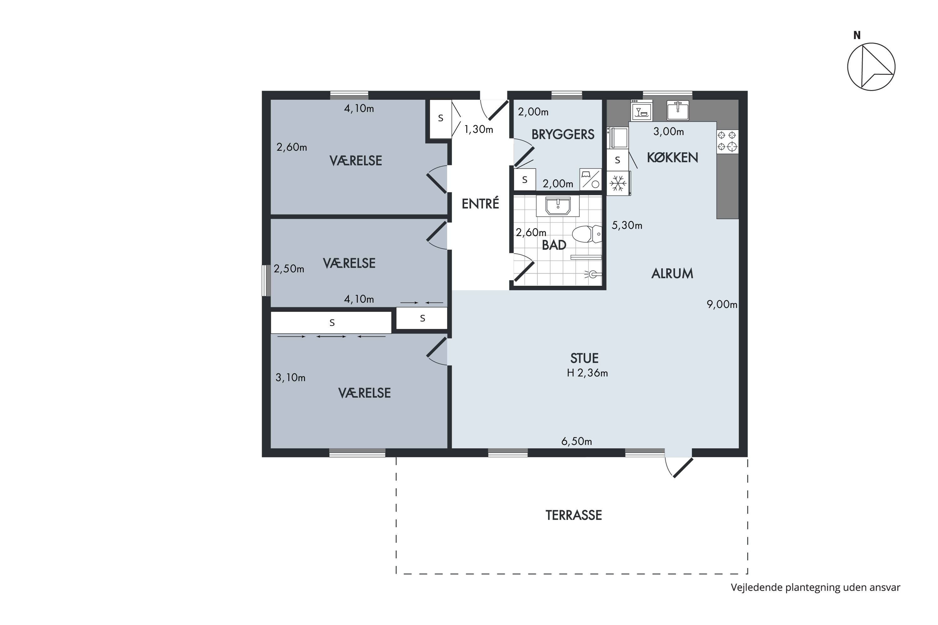 Plantegninger billede af Refmosevej 1B, Fløng, 2640 Hedehusene