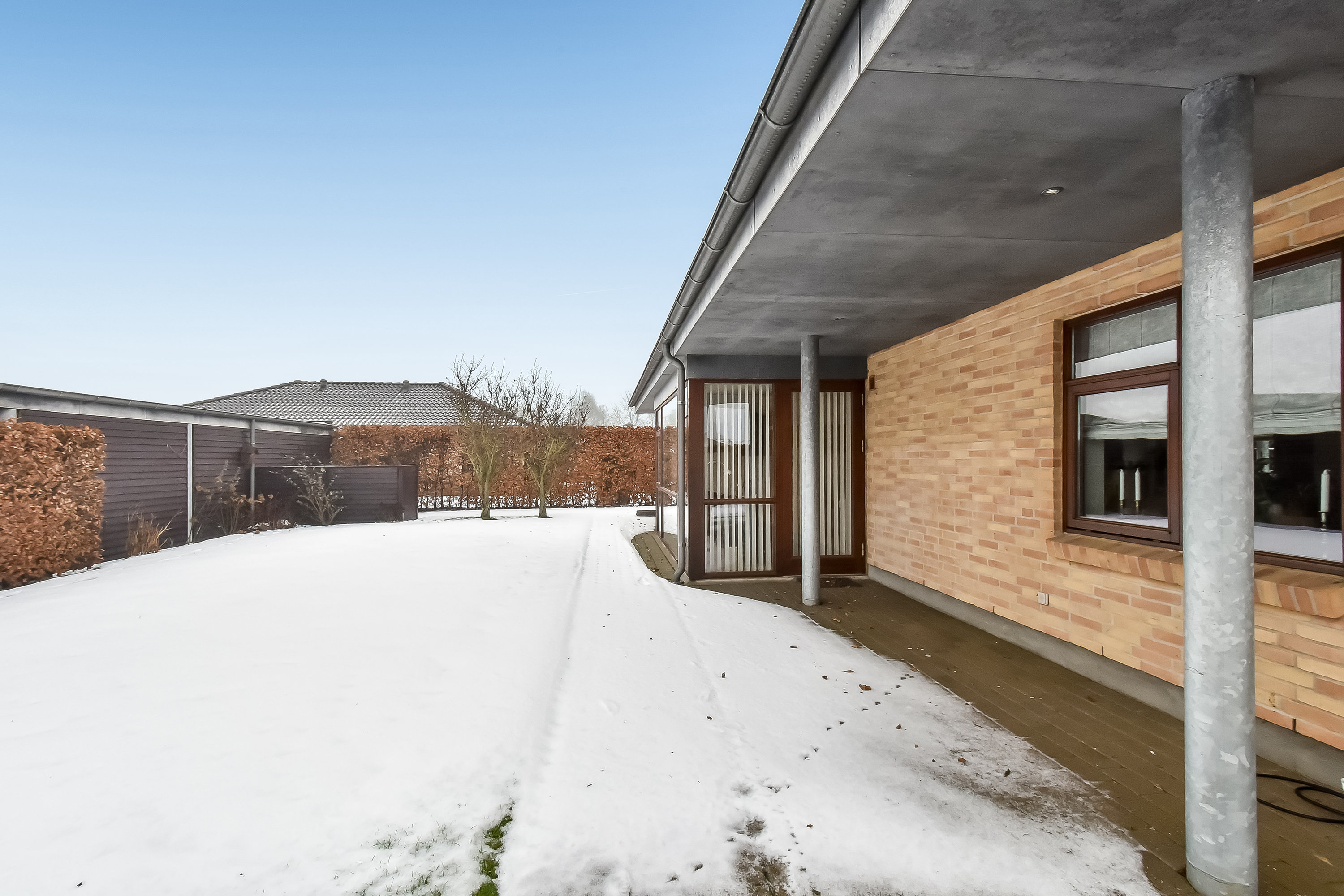 Fremhævet overdækket terrasse billede i fuldskærmstilstand. Billede af Nr. Lindvej 31D, Lind, 7400 Herning