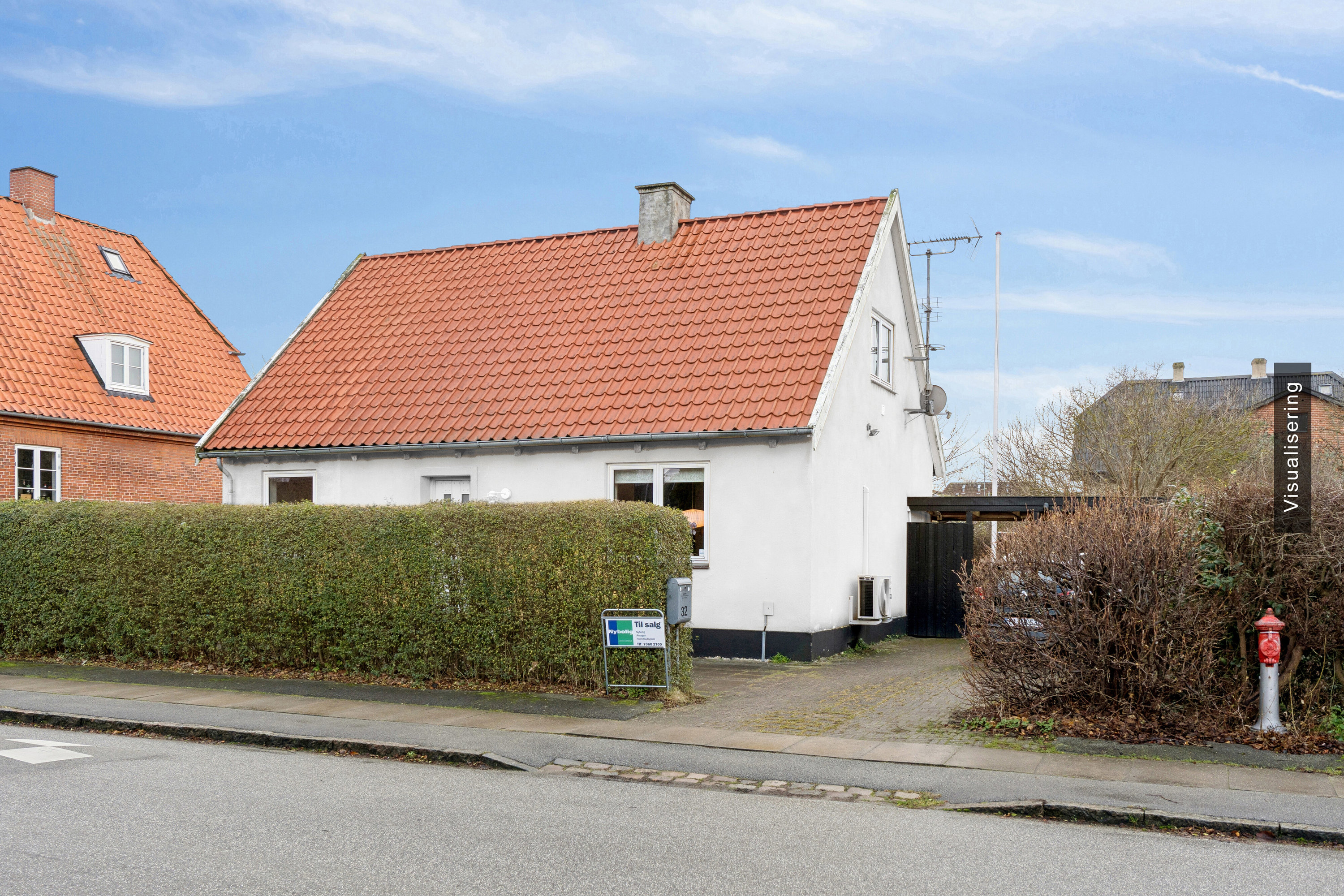 Miniaturebillede 2: set fra vejen. Billede af Ceylonvej 32, 2300 København S