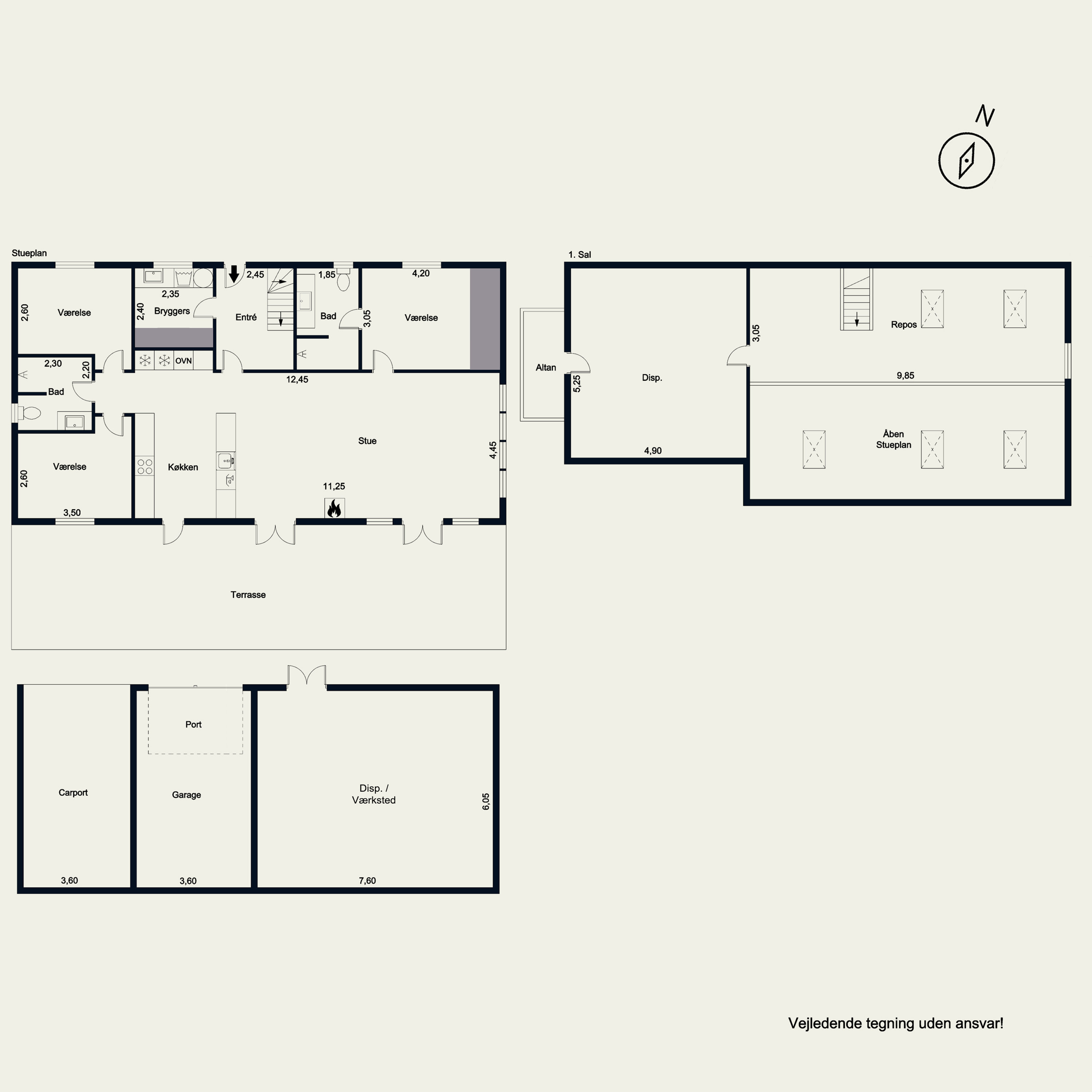 Plantegninger billede af Meransletten 1, 3630 Jægerspris