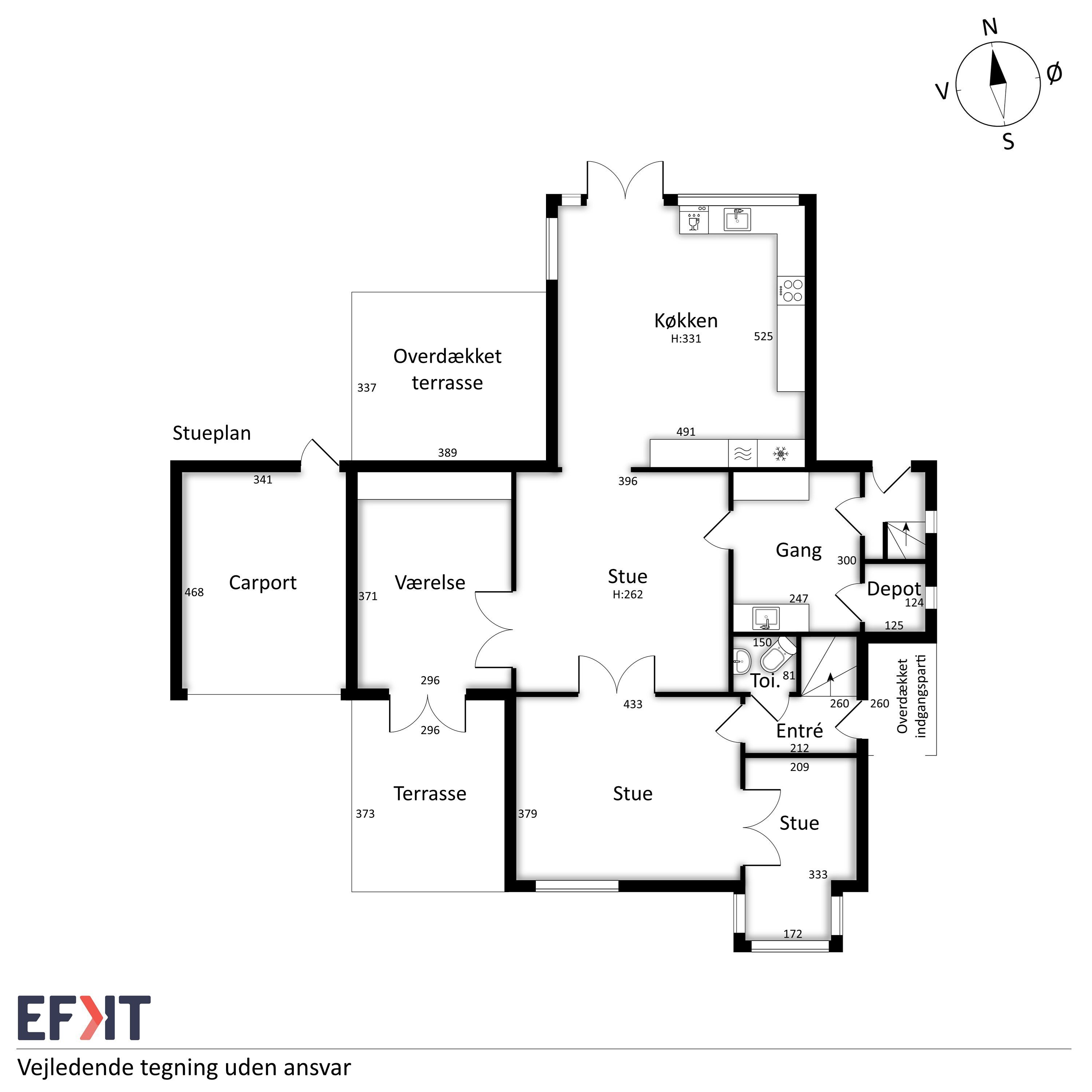 Plantegninger billede af Gammel Løkkensvej 8, 9800 Hjørring