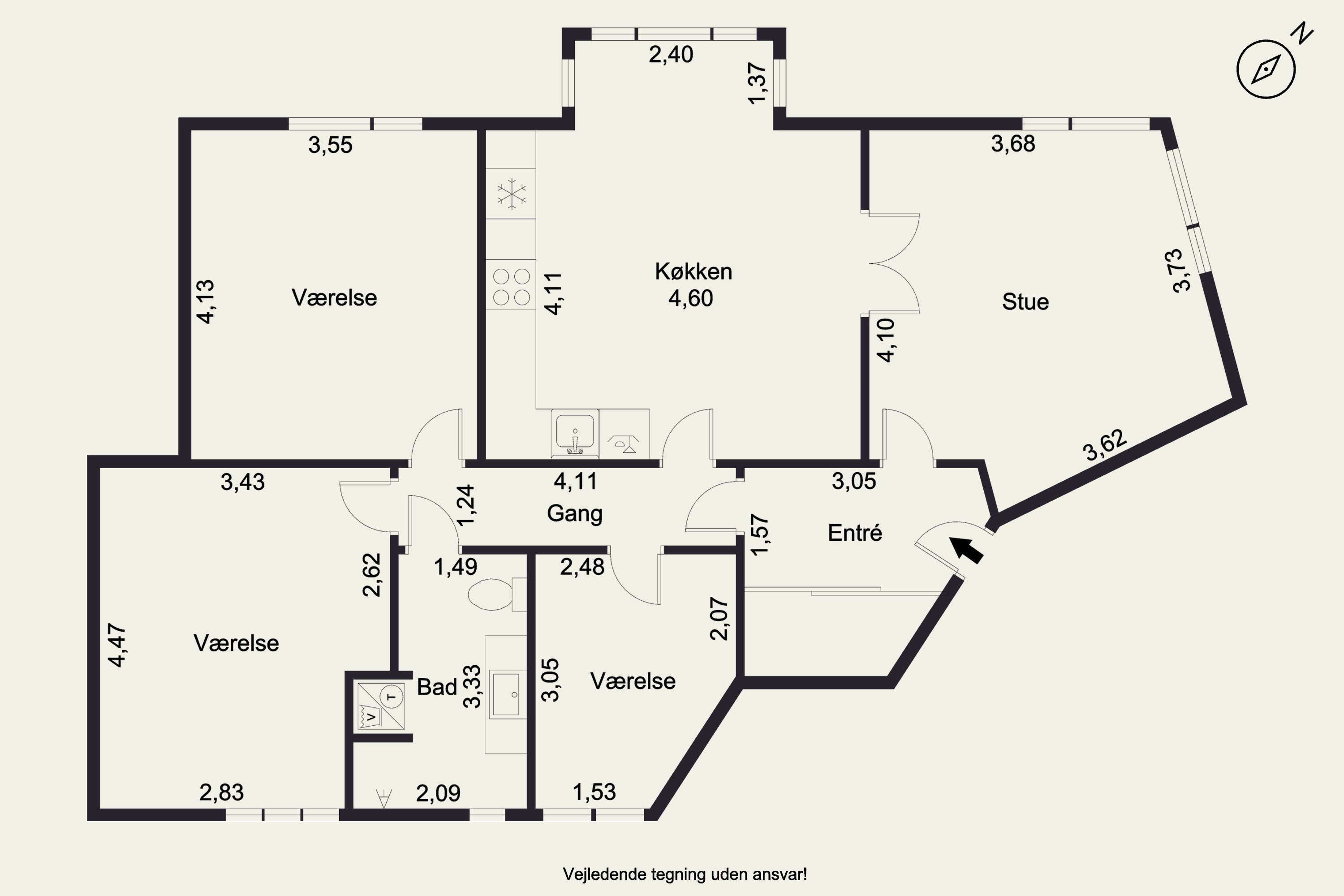 Plantegninger billede af Harald Jensens Plads 21, st.. th., 8000 Aarhus C