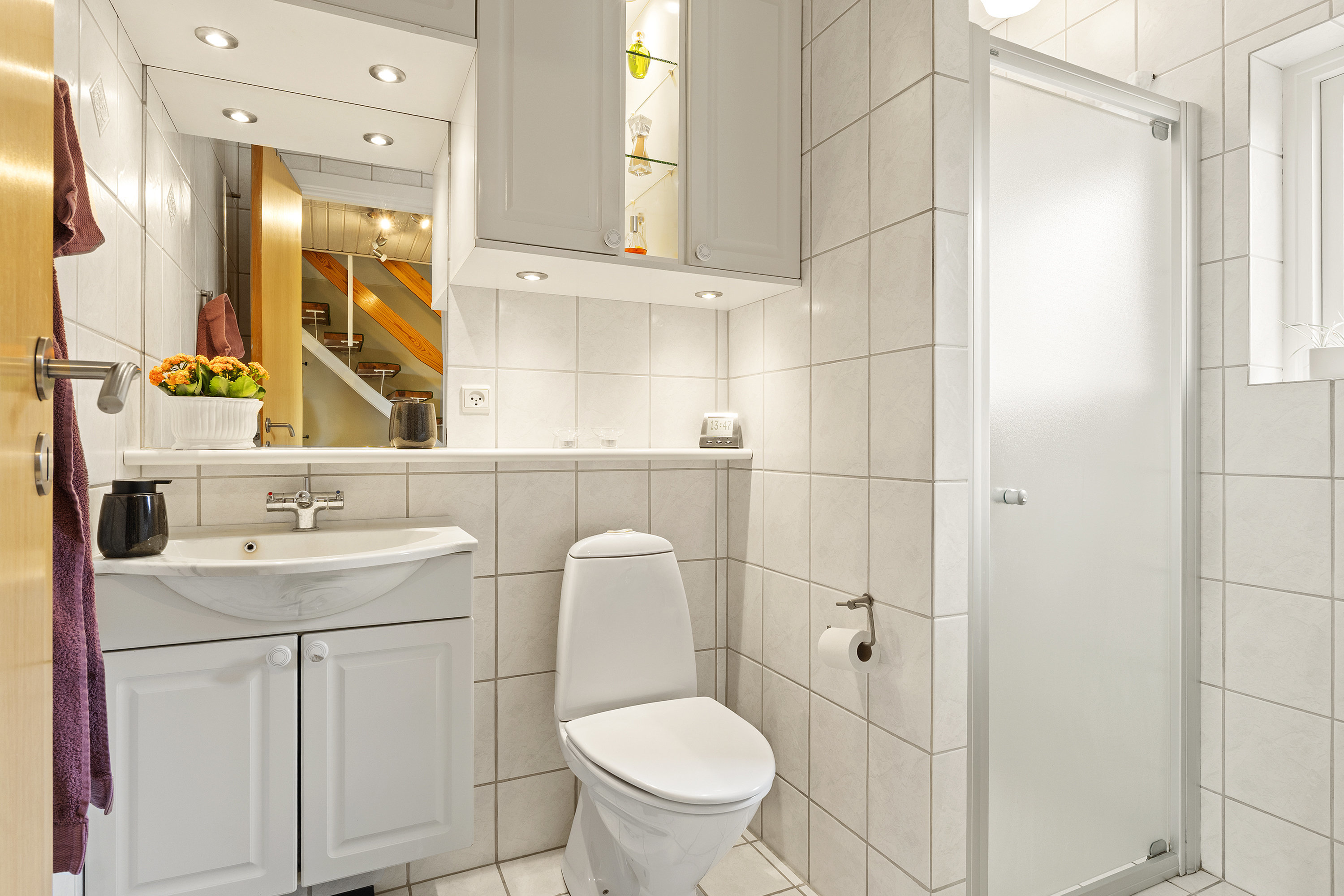 Fremhævet badeværelse billede i fuldskærmstilstand. Billede af Toplærkevej 9, 9800 Hjørring