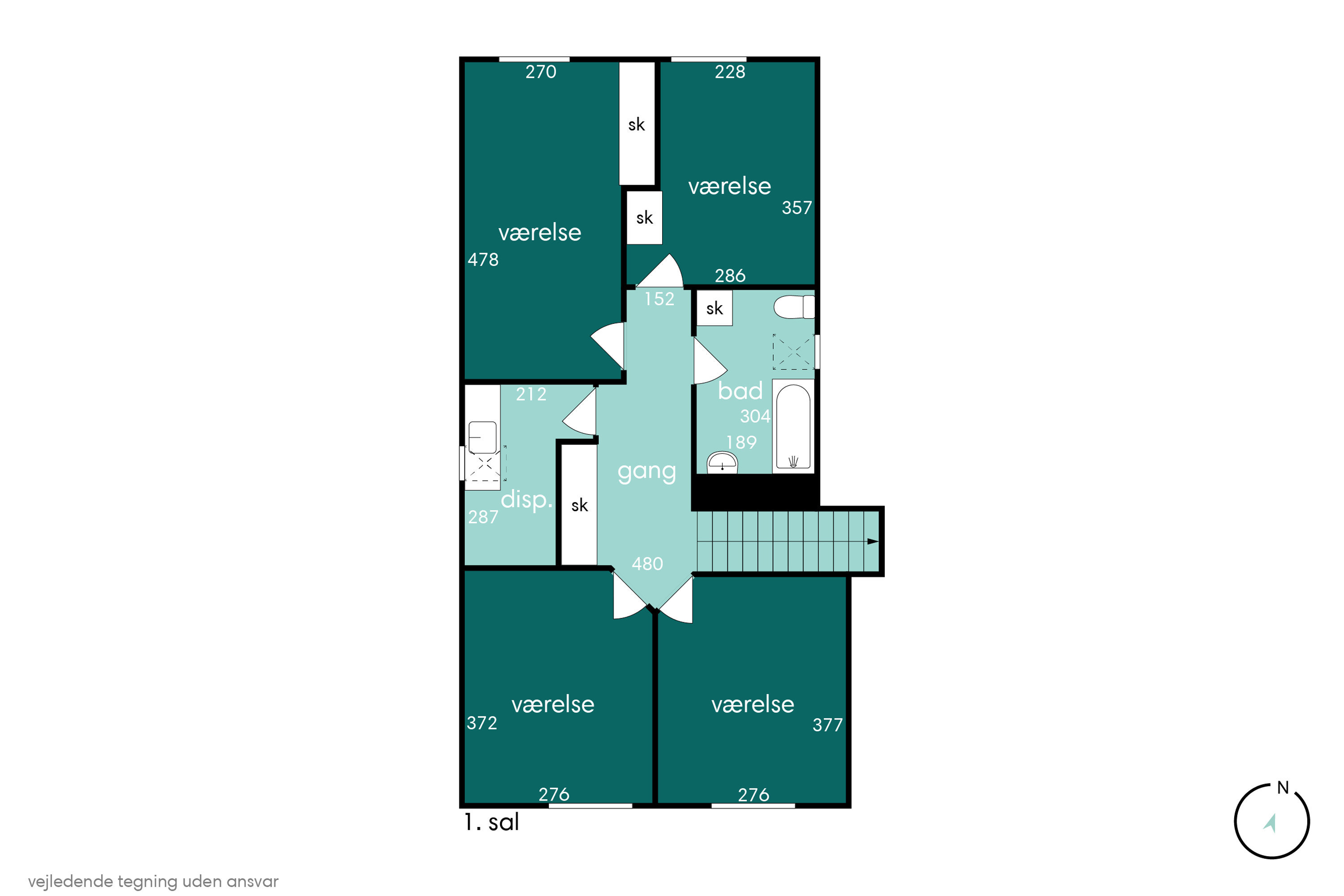 Plantegninger billede af Toplærkevej 9, 9800 Hjørring