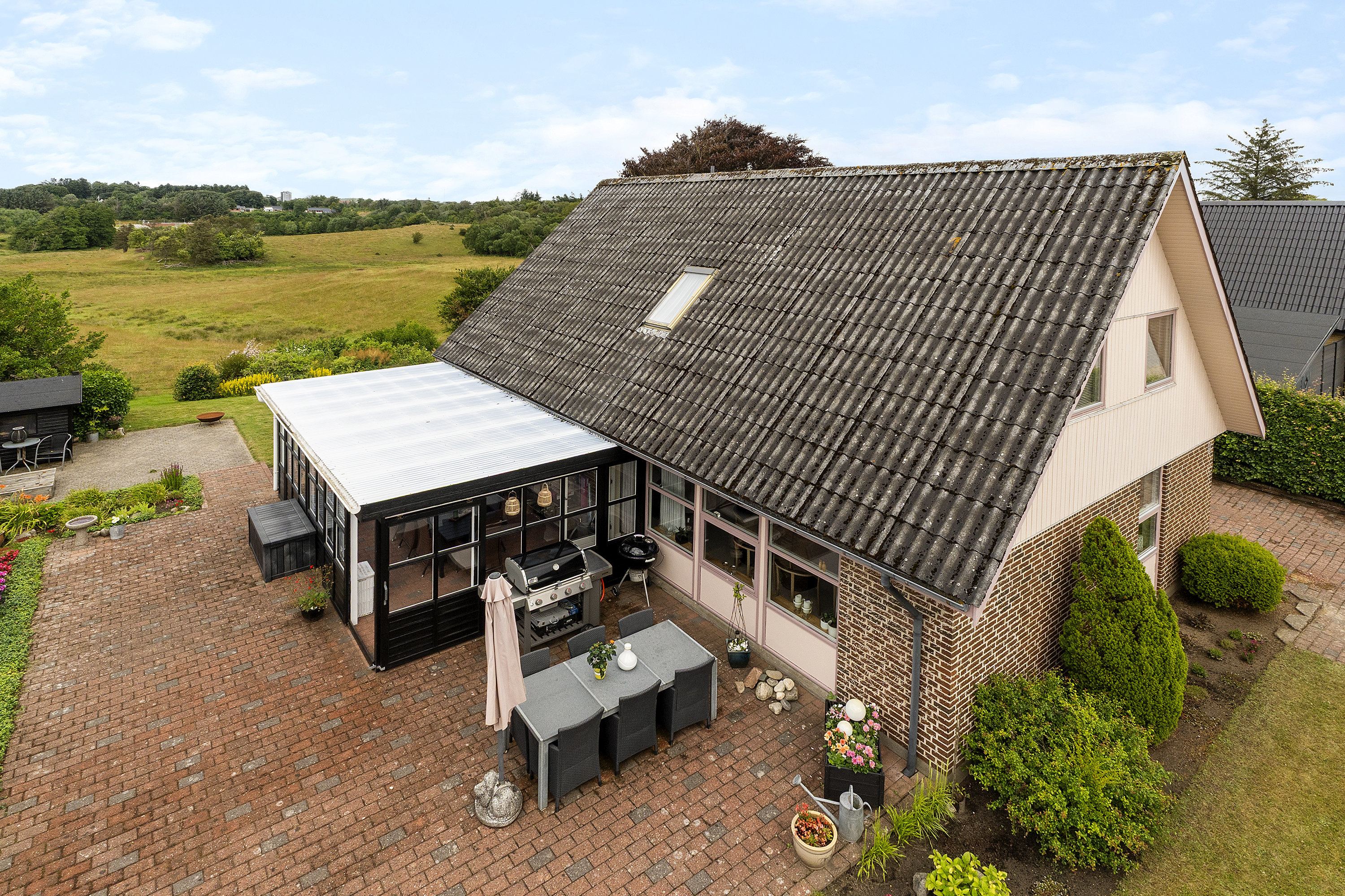 Villa: Set oppe fra på Toplærkevej 9, 9800 Hjørring