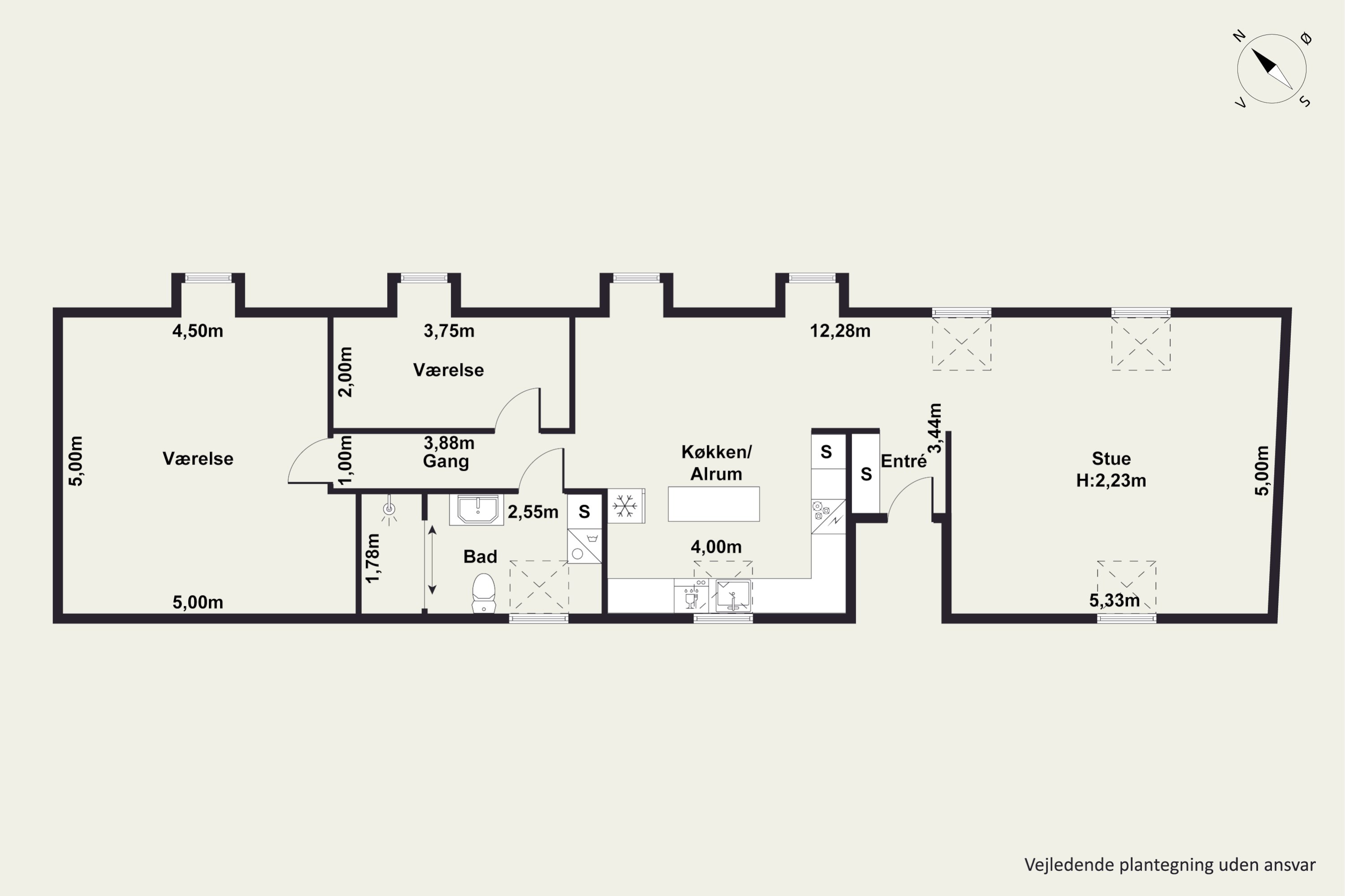 Plantegninger billede af Sct Hansgade 24, 2., 4100 Ringsted