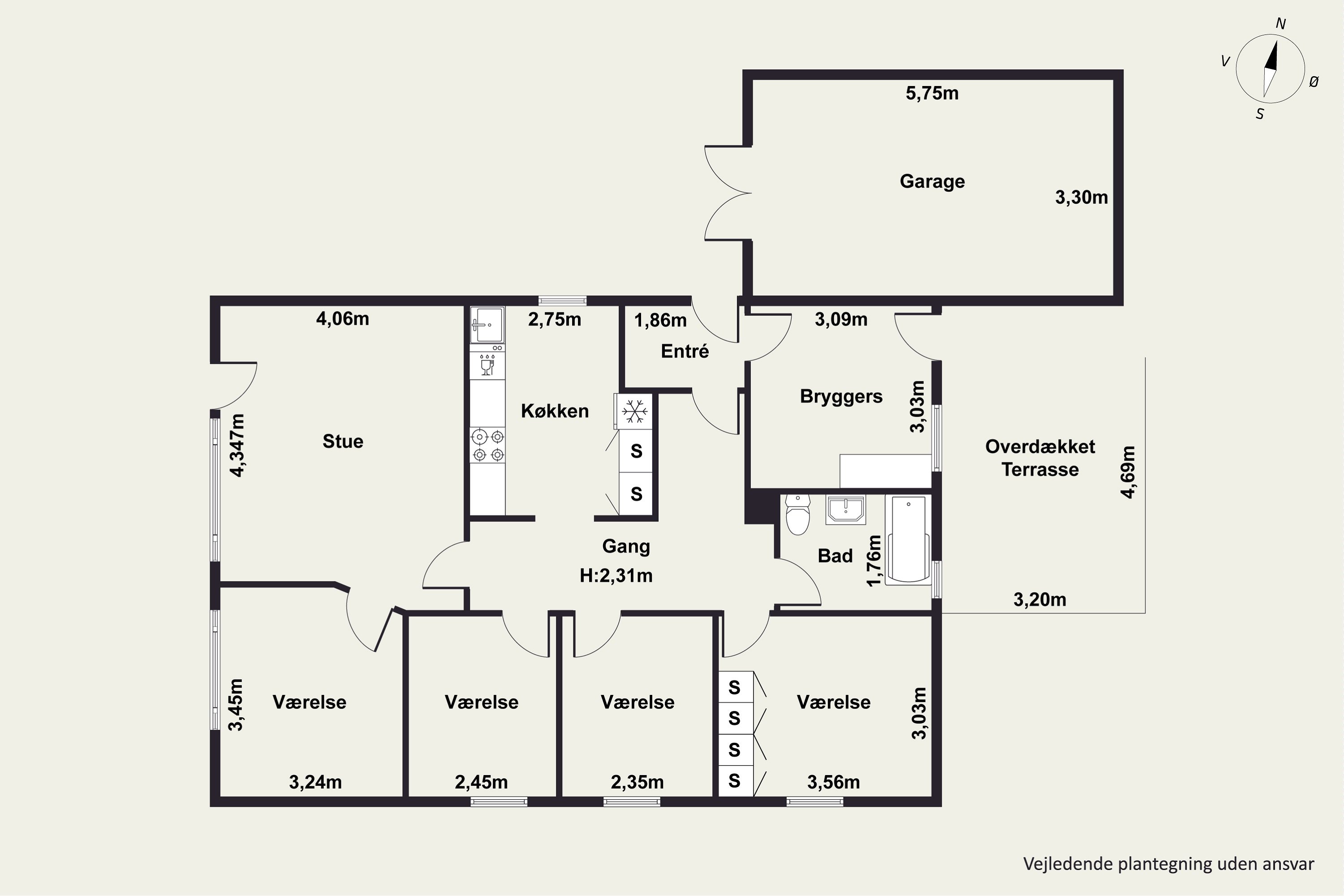 Plantegninger billede af Syrenvej 10, 9440 Aabybro