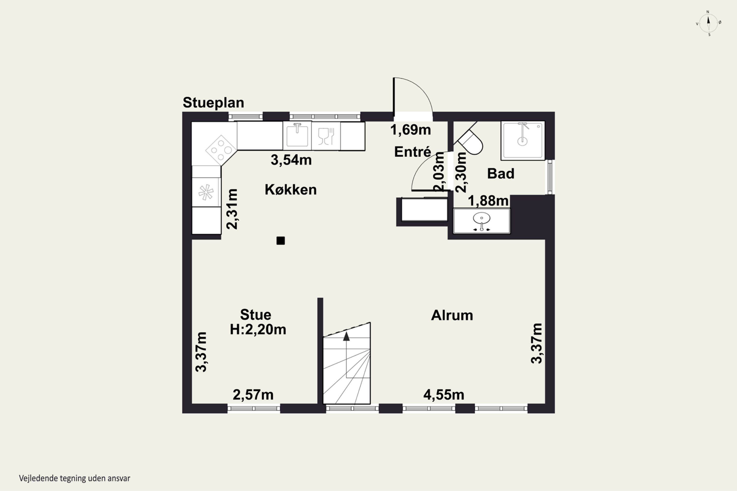 Plantegninger billede af Møllegade 32, 3700 Rønne