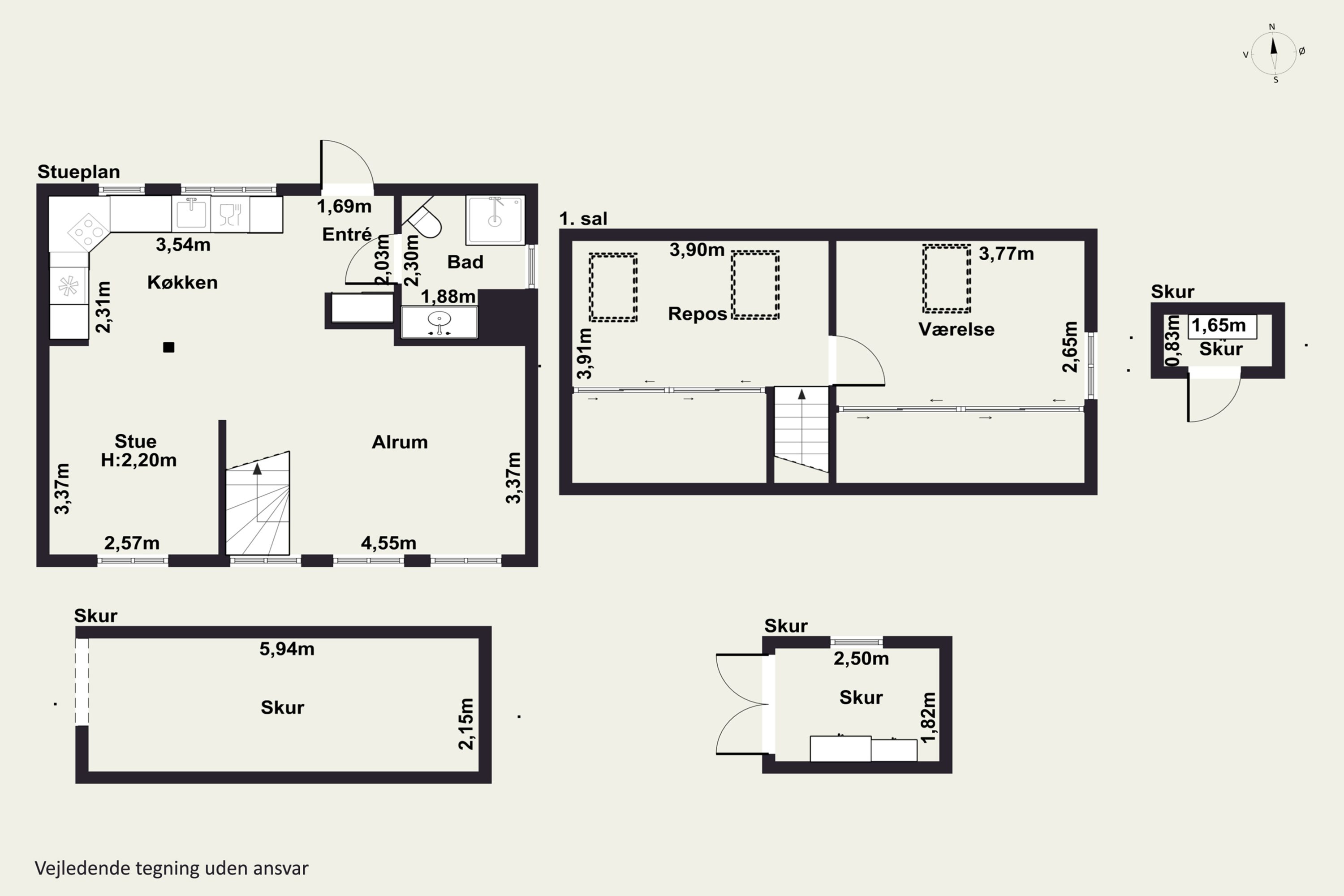 Plantegninger billede af Møllegade 32, 3700 Rønne