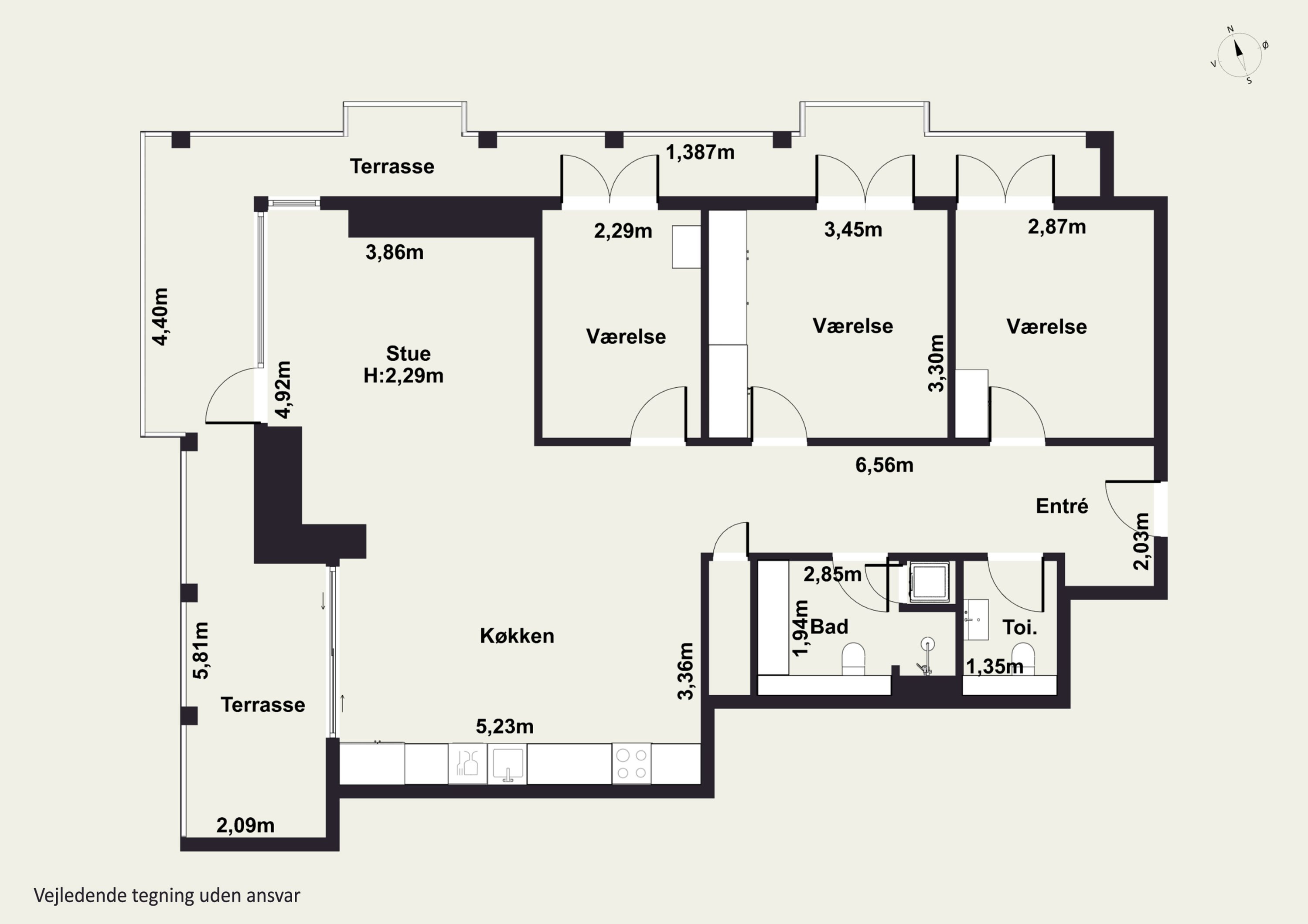Plantegninger billede af Islands Brygge 92, 5. 1., 2300 København S