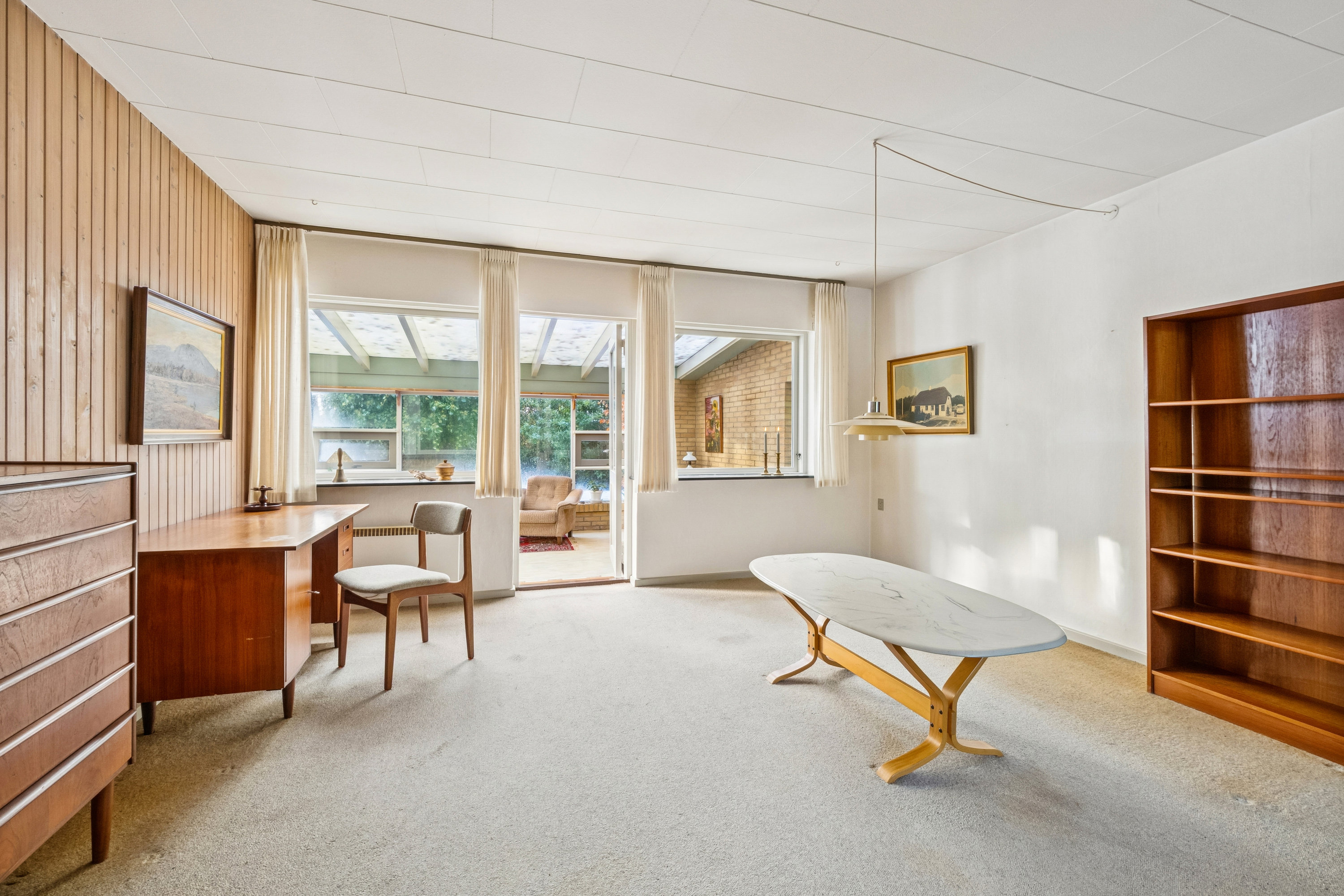 Fremhævet stue billede i fuldskærmstilstand. Billede af Lyngby Rønnevej 3, Ejerslev, 7900 Nykøbing M