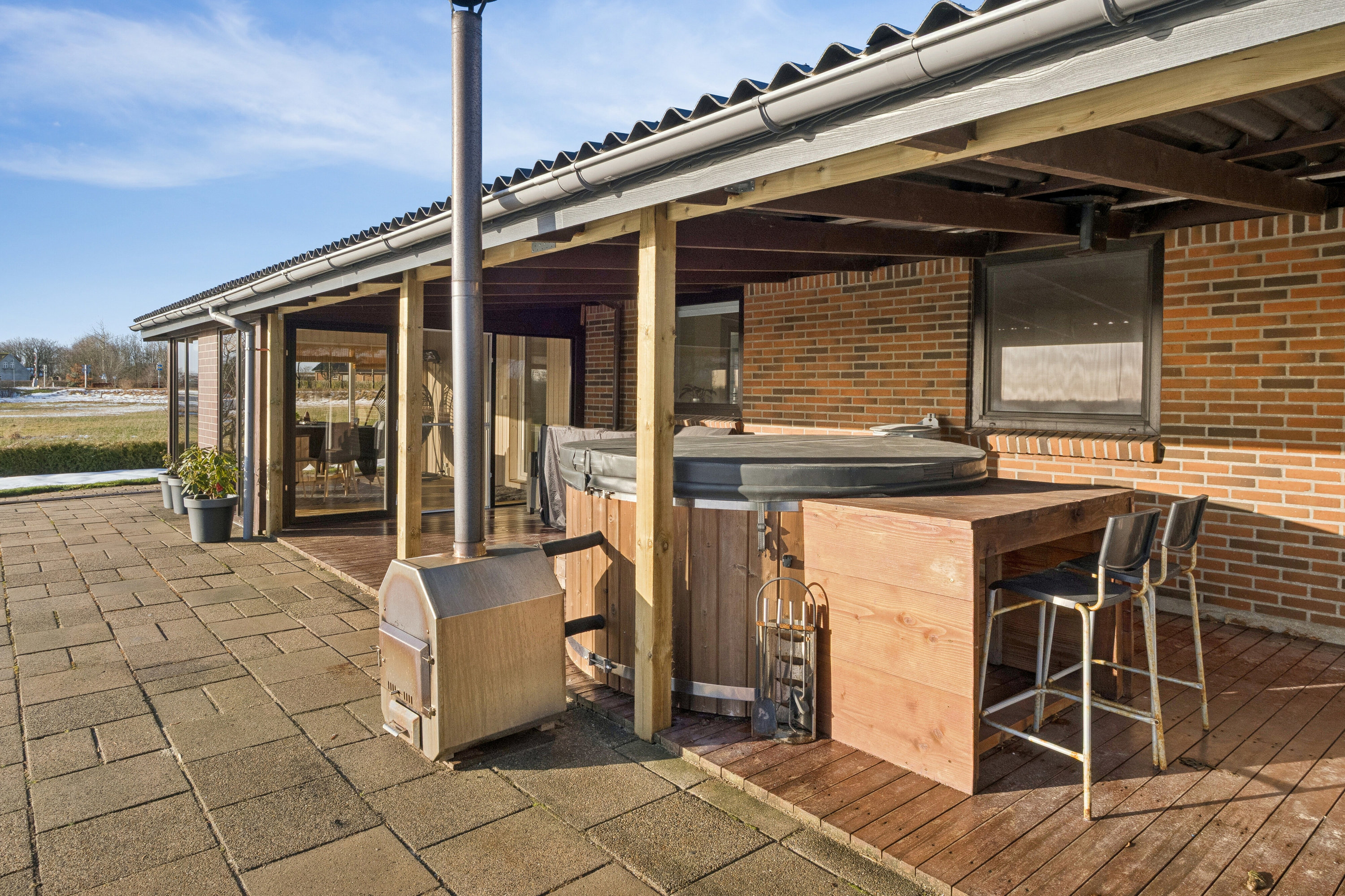 Miniaturebillede 2: overdækket terrasse. Billede af Søndermarken 2, 7752 Snedsted