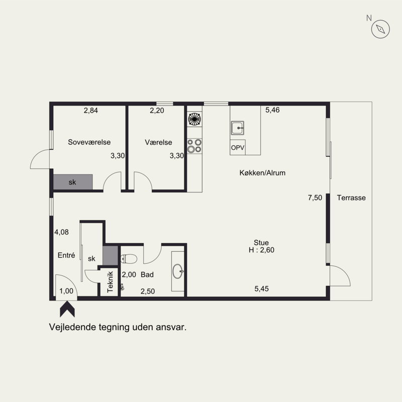 Plantegninger billede af Færgebyen 40, Hou, 8300 Odder