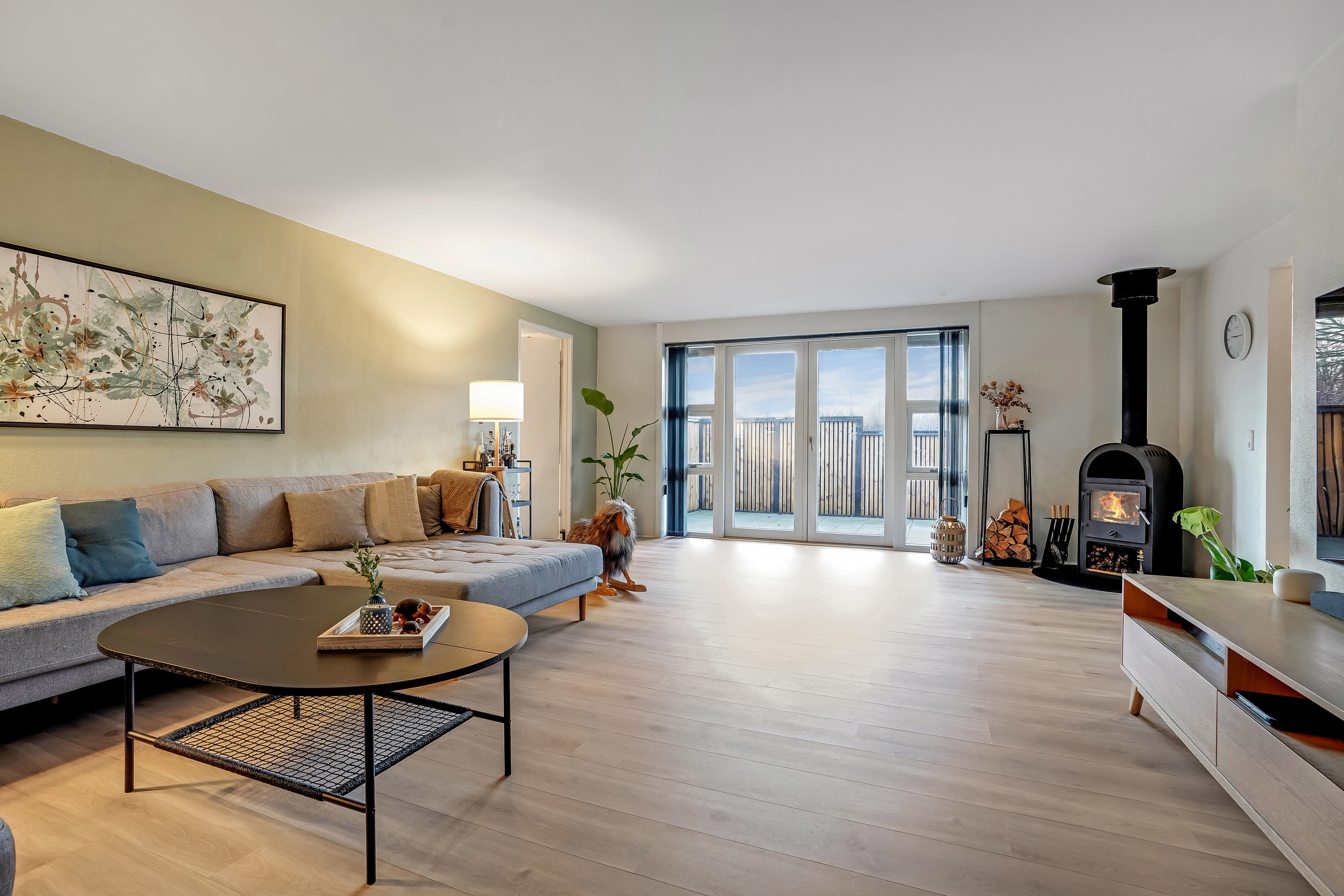 Fremhævet stue billede i fuldskærmstilstand. Billede af Enevej 15, 7200 Grindsted